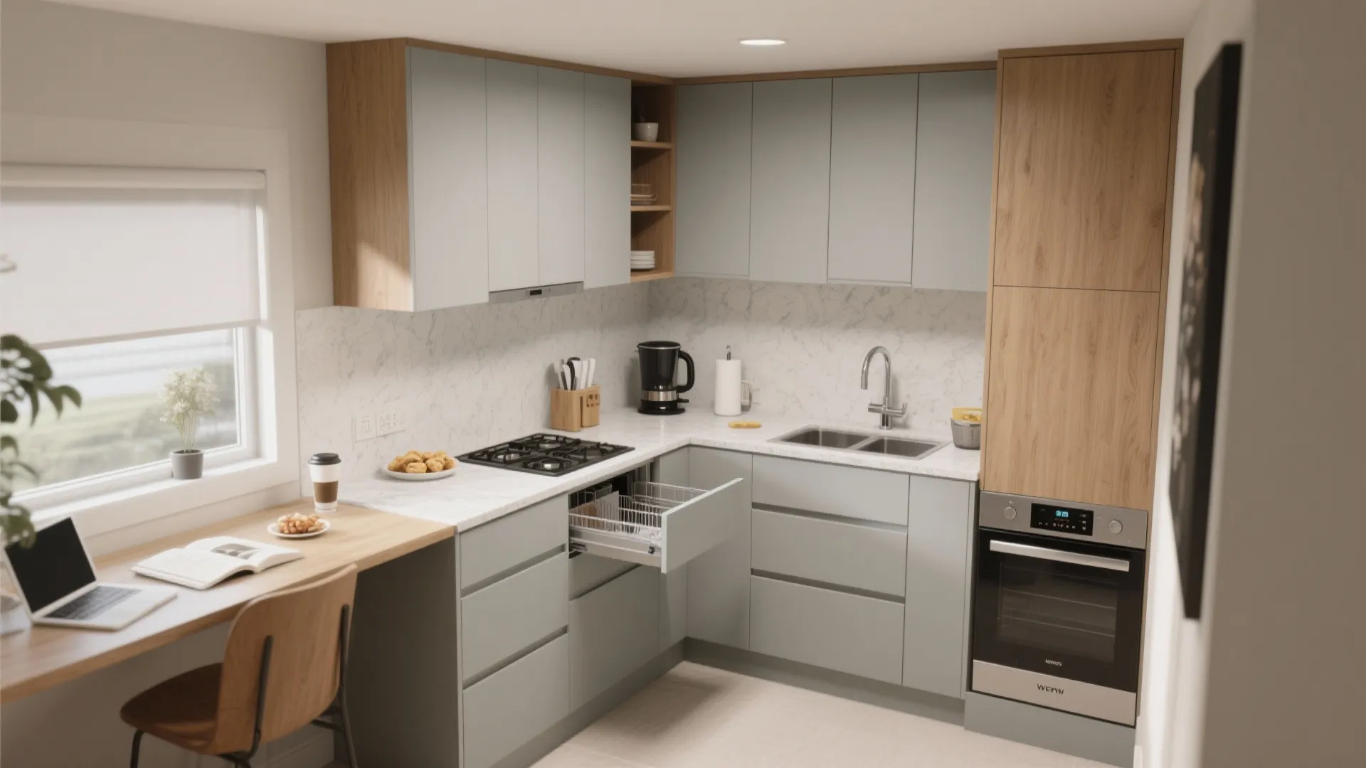 L-shaped Layout to Boost Counter Space