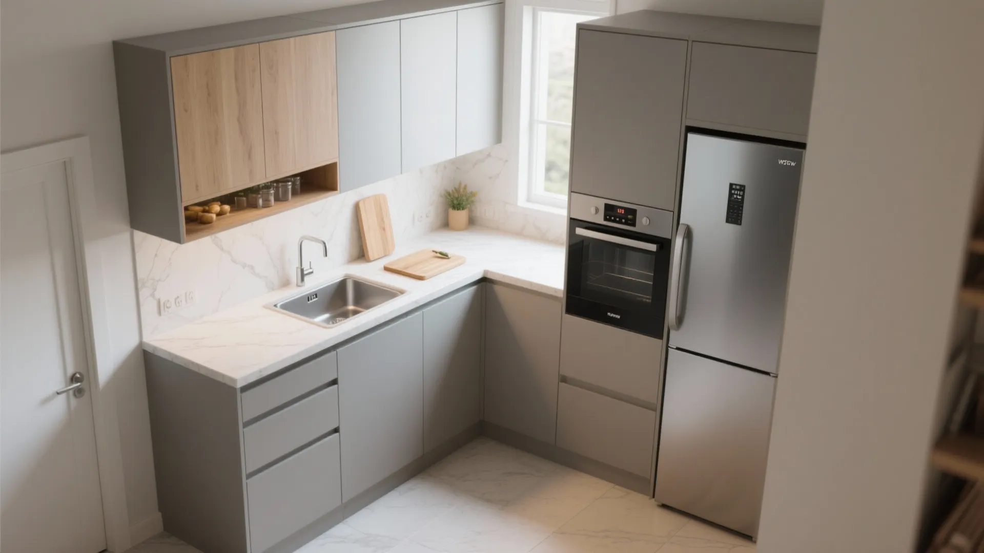 L-Shaped Layout That Maximizes Counters