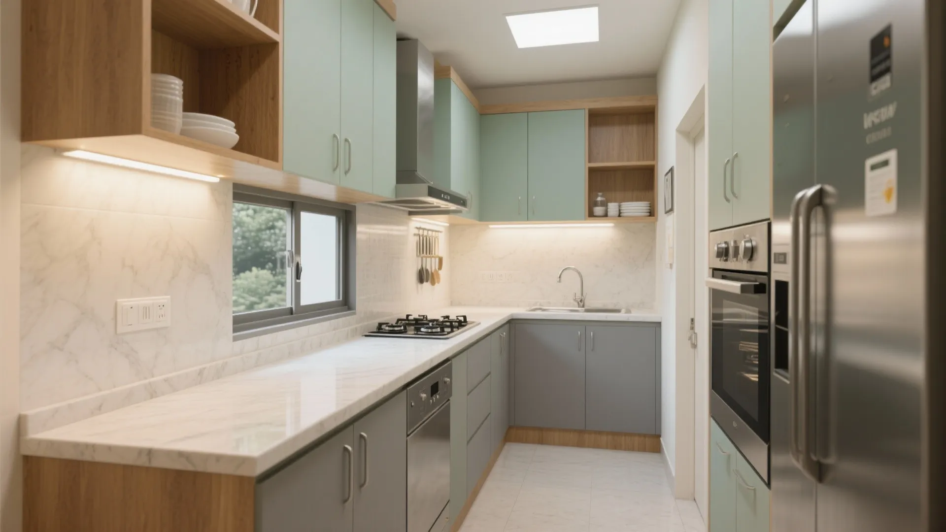 L-shaped Layout to Maximize Counter Space