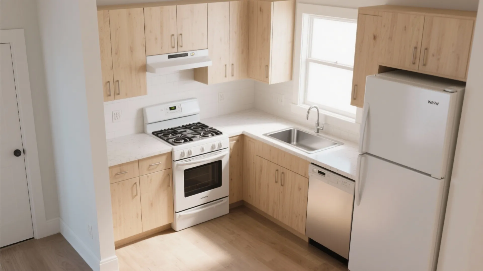 L-Shaped Small Kitchen Layout