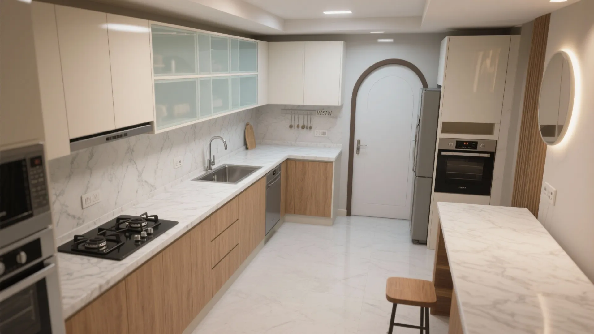 L-Shaped Layout to Free Counter Space