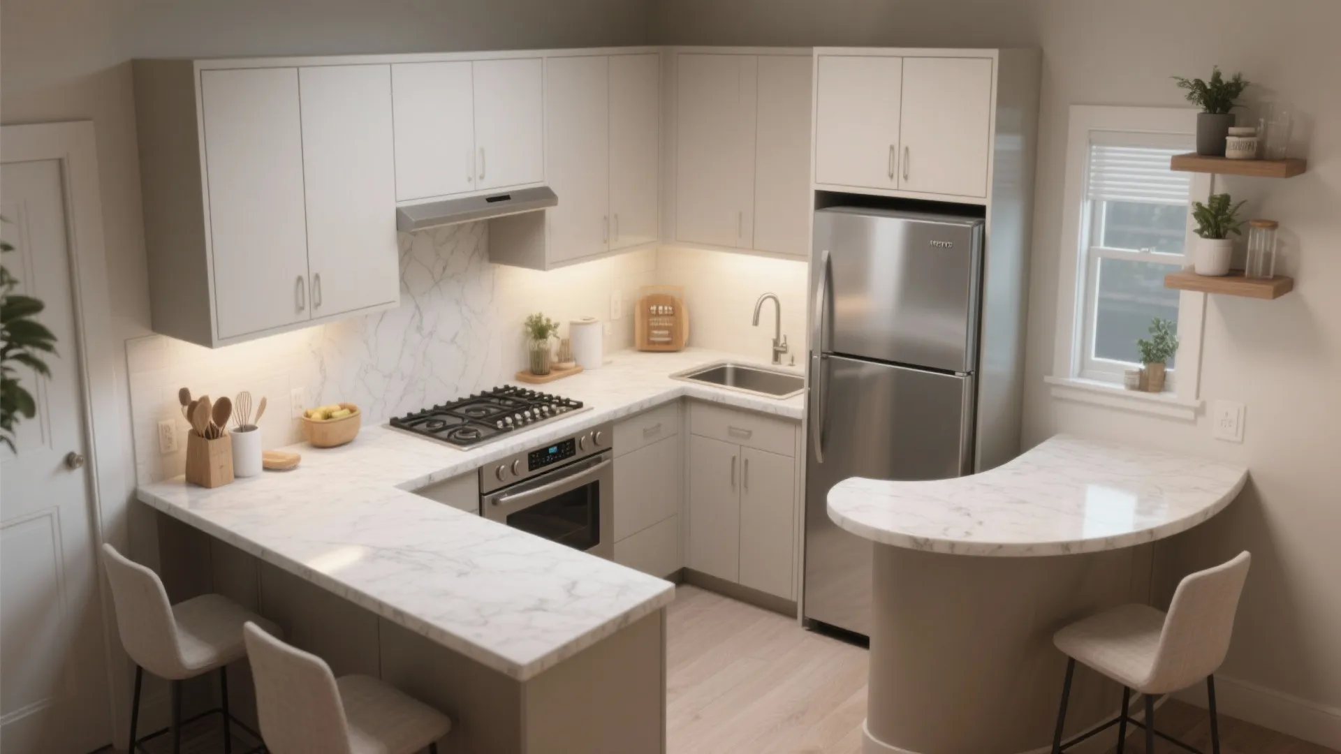 L-Shaped Layout to Unlock Counter Space