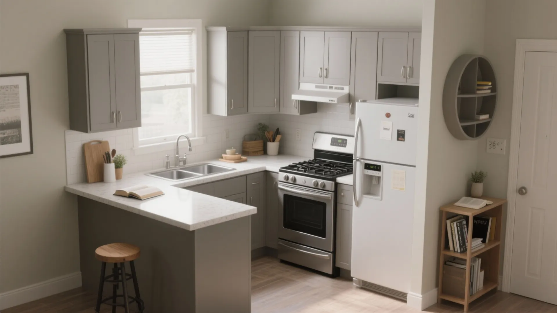 L-Shaped Layout to Free Counter Space