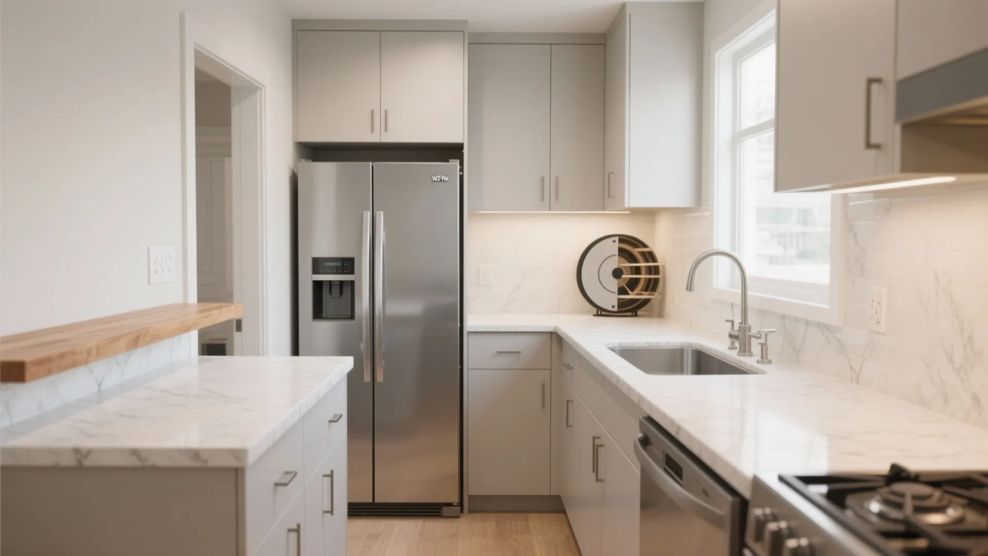 L-shaped layout to unlock more countertop