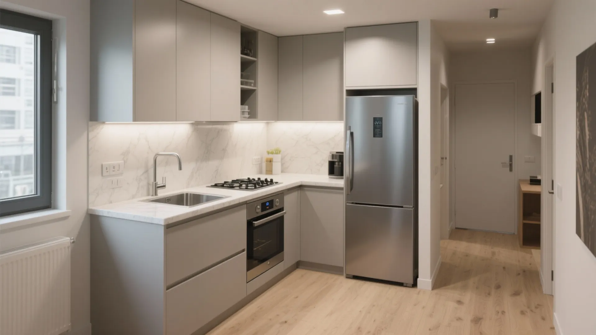 L-Shaped Layout to Boost Counter Space