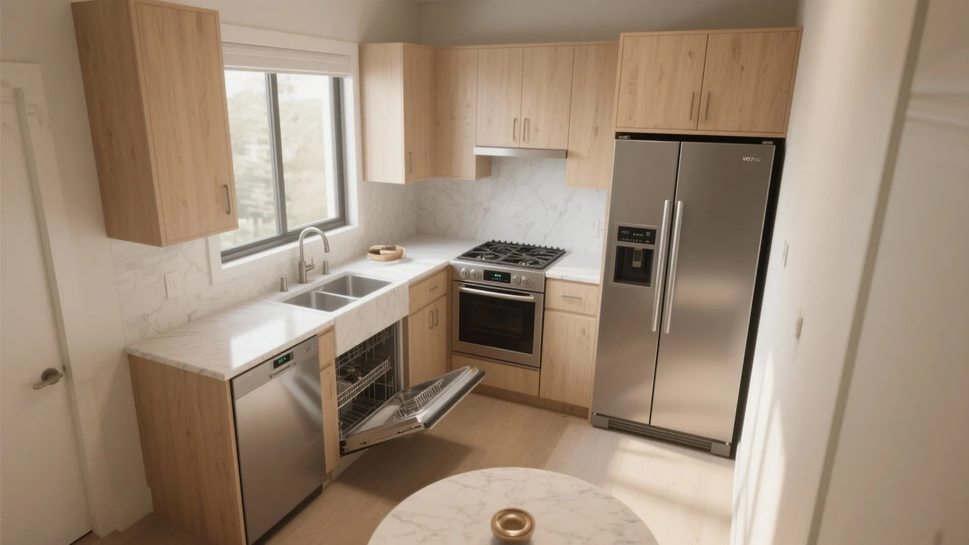 L-Shaped Small Kitchen Layout