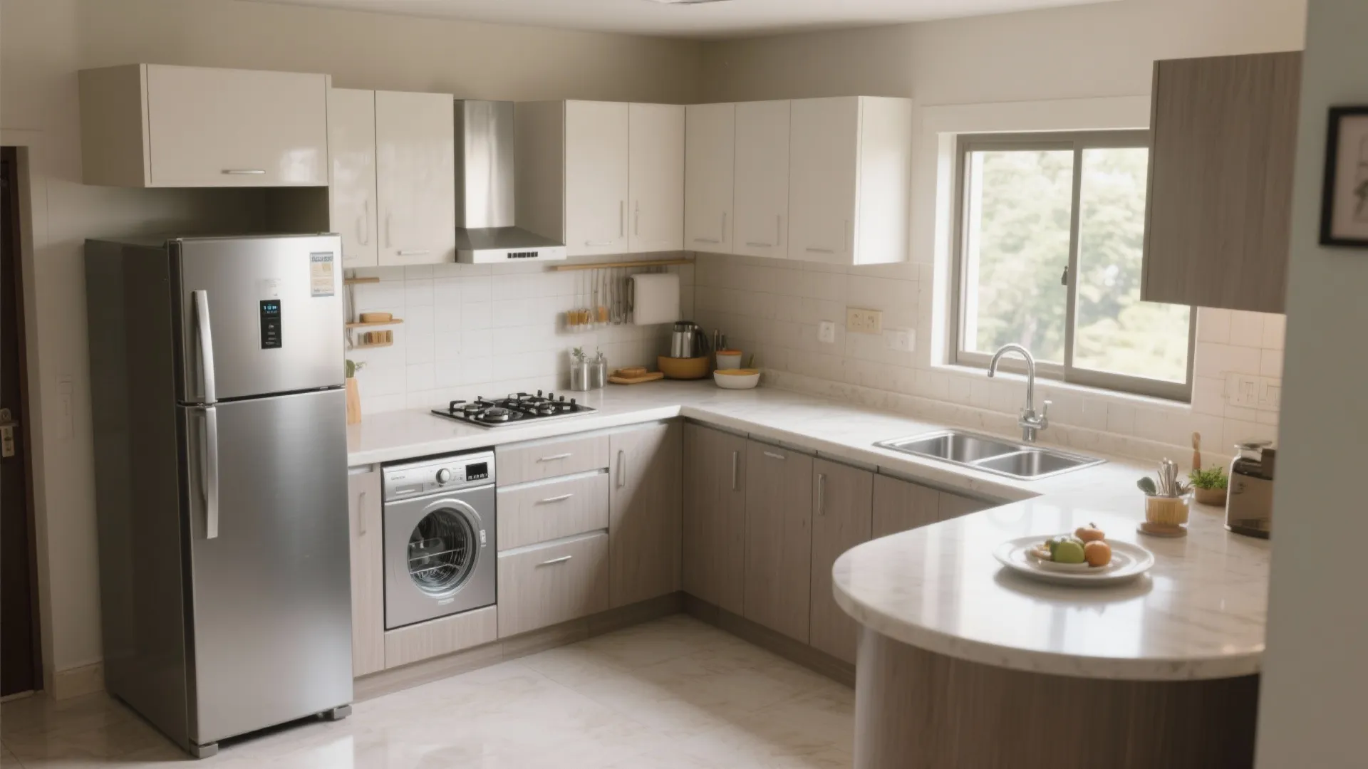 L-Shaped Kitchen Layout to Unlock Counter Space