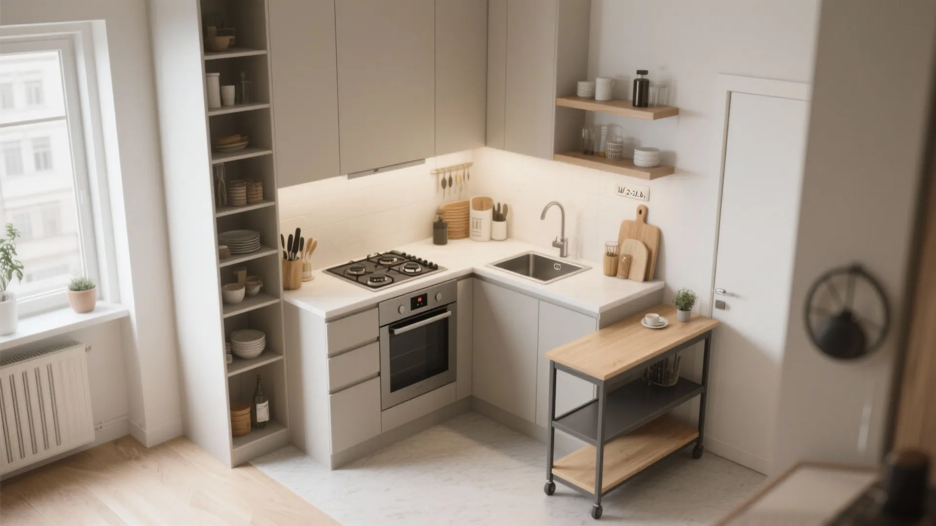 Compact L-Shaped Layout for Flow