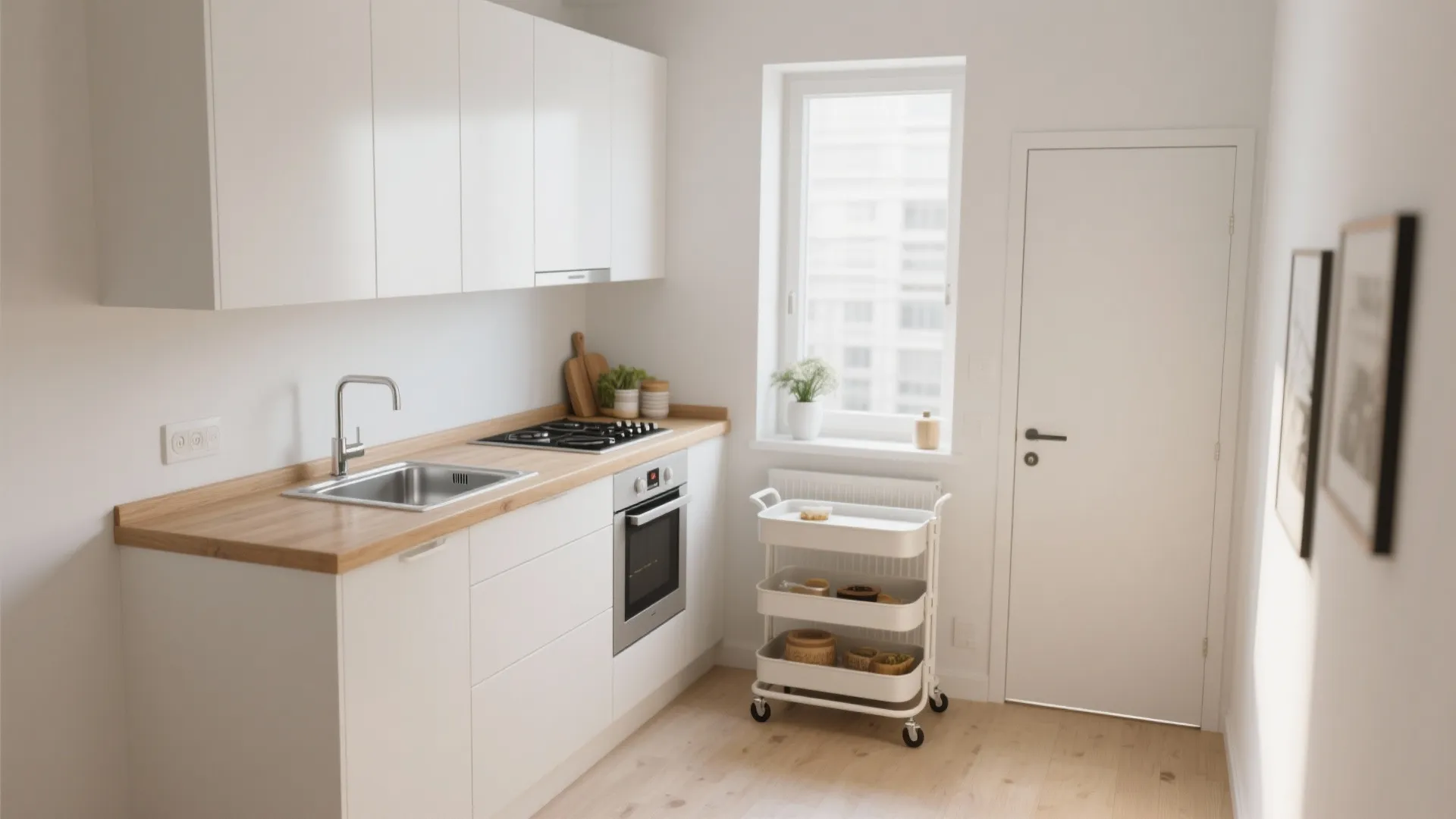 L-Shaped Layout to Release Counter Space