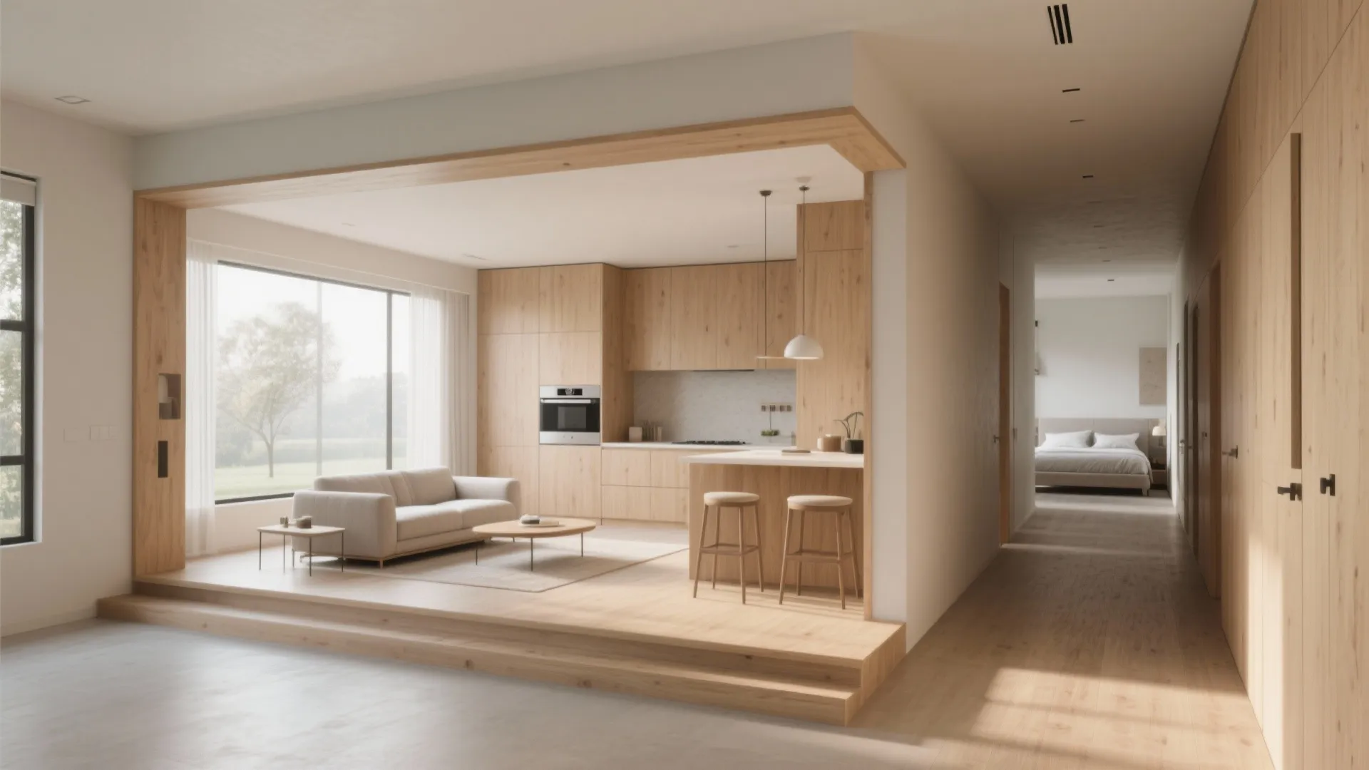 2. L-shaped layout with private bedroom wing