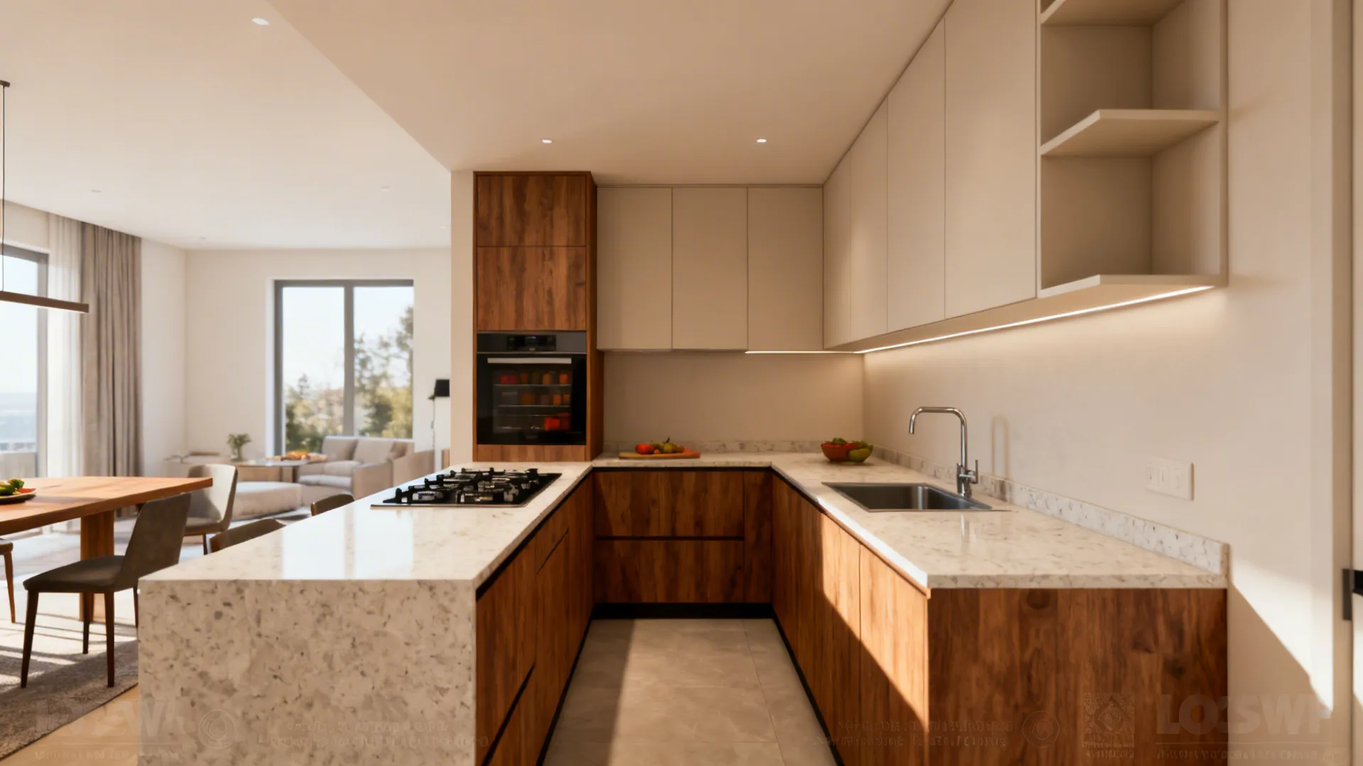 L-shaped layouts to unlock counter space