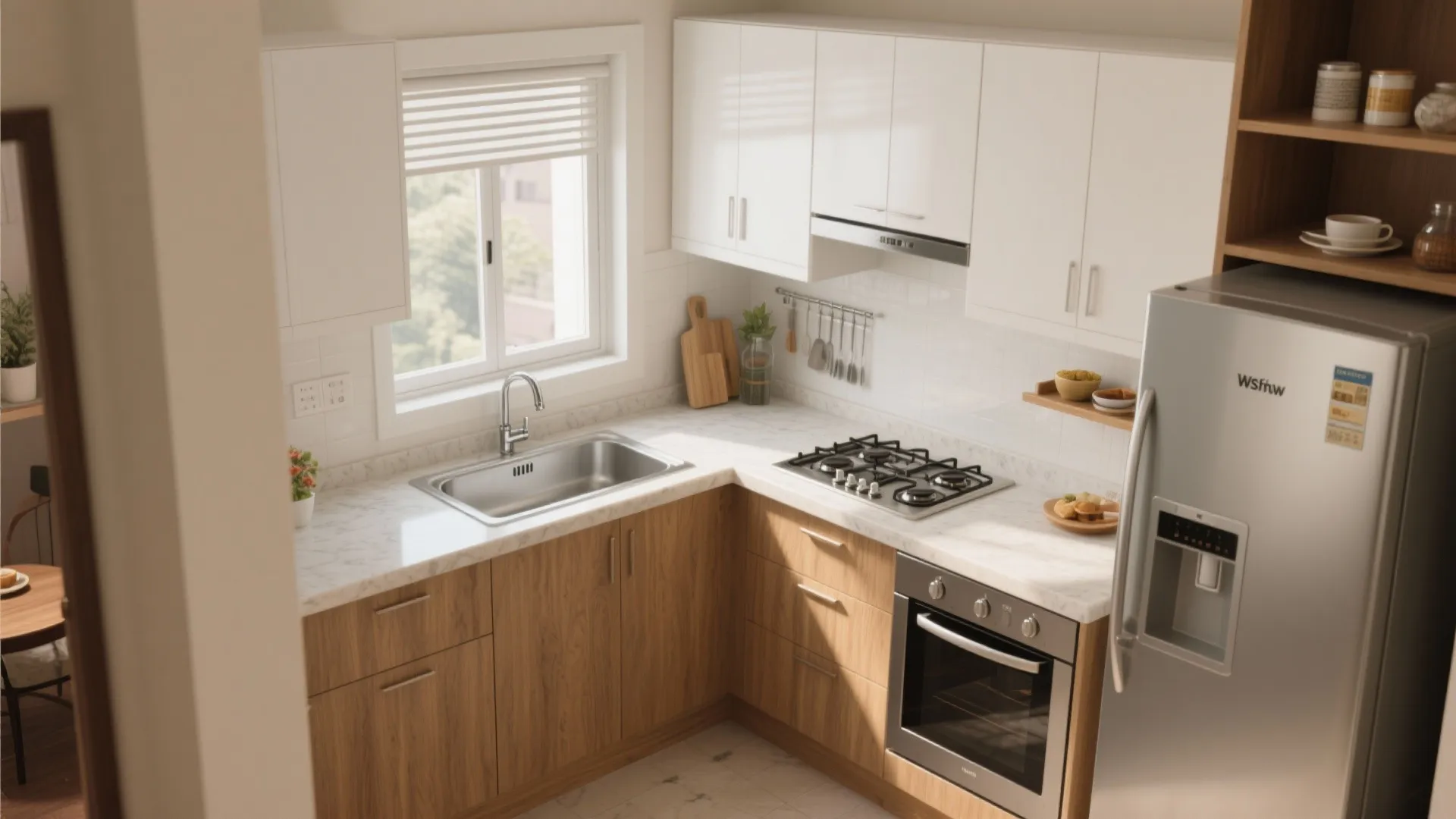 L-Shaped Layout to Unlock Counter Space