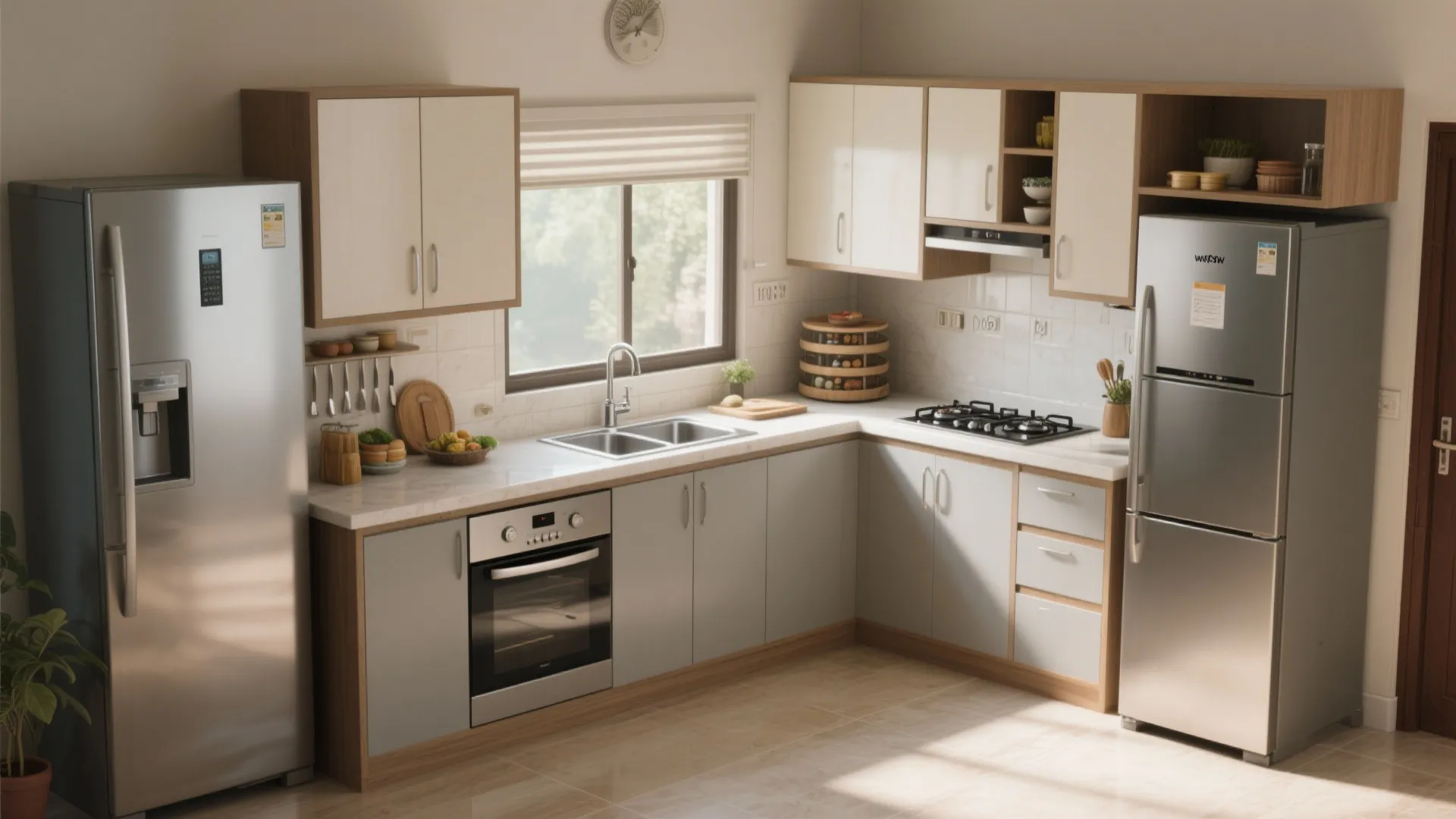 L-Shaped Layout to Free Counter Space