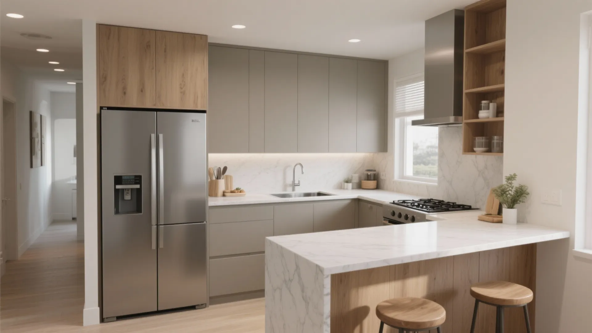 L-Shaped Layout with Work Triangle Tweaks