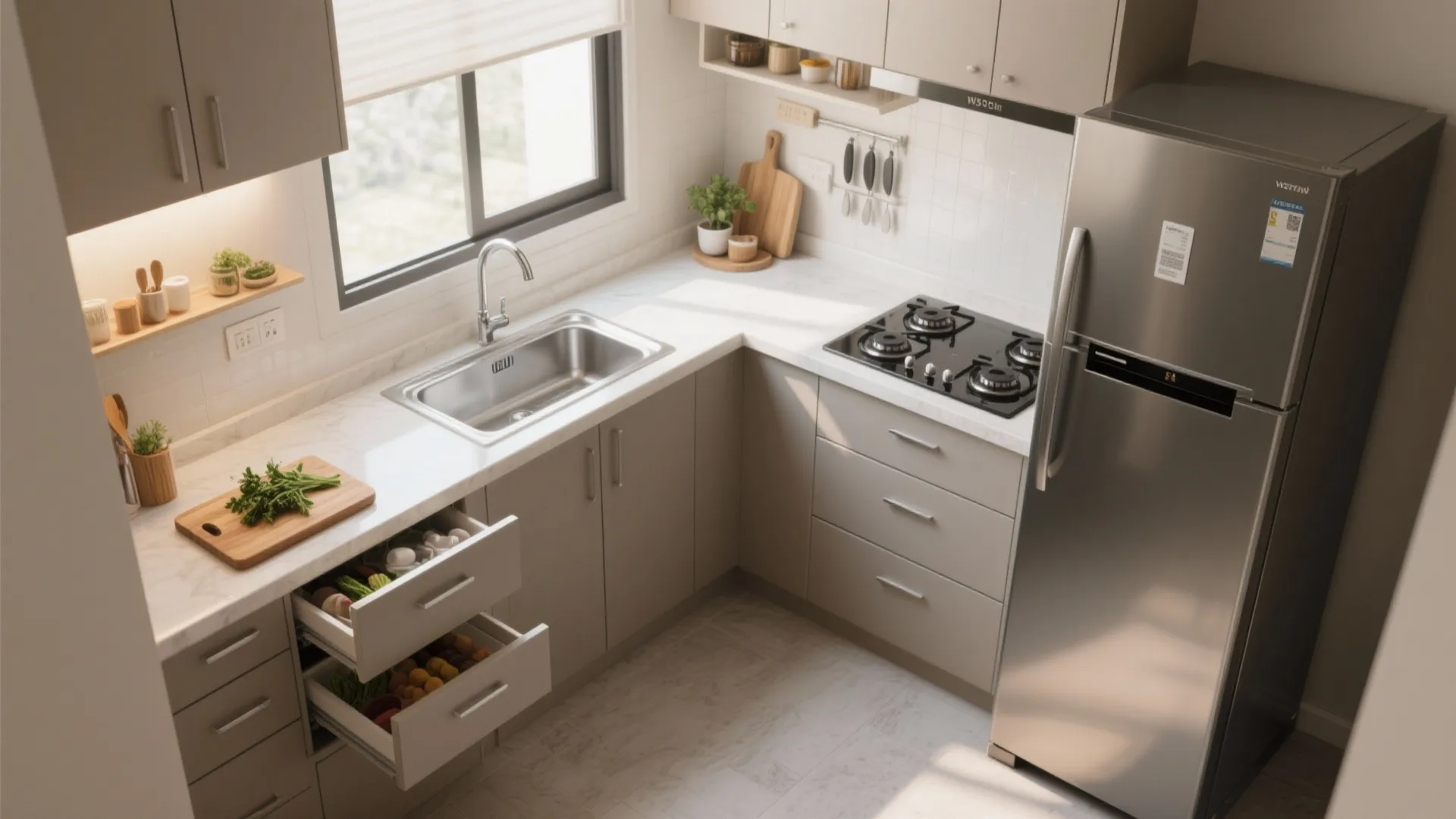 L-Shaped Layout to Unlock More Counter Space