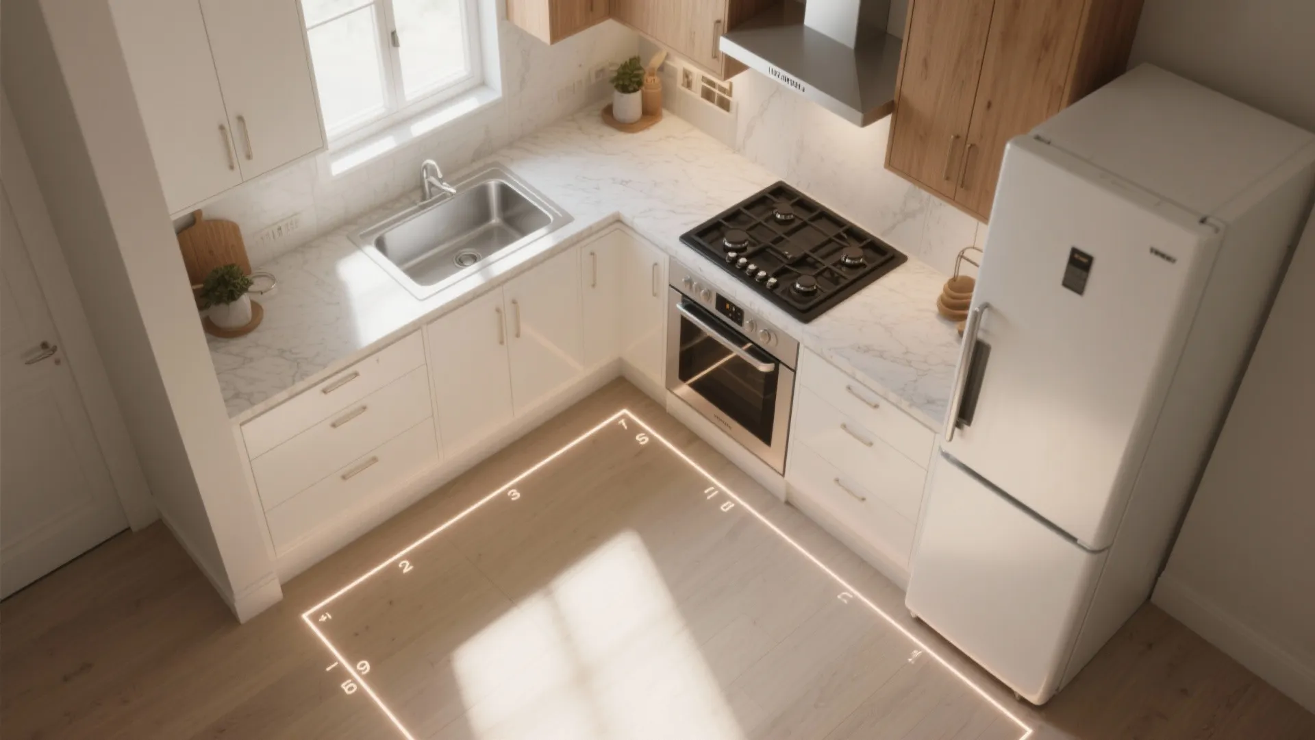 L-Shaped Small Kitchen Layout for Serious Workflow