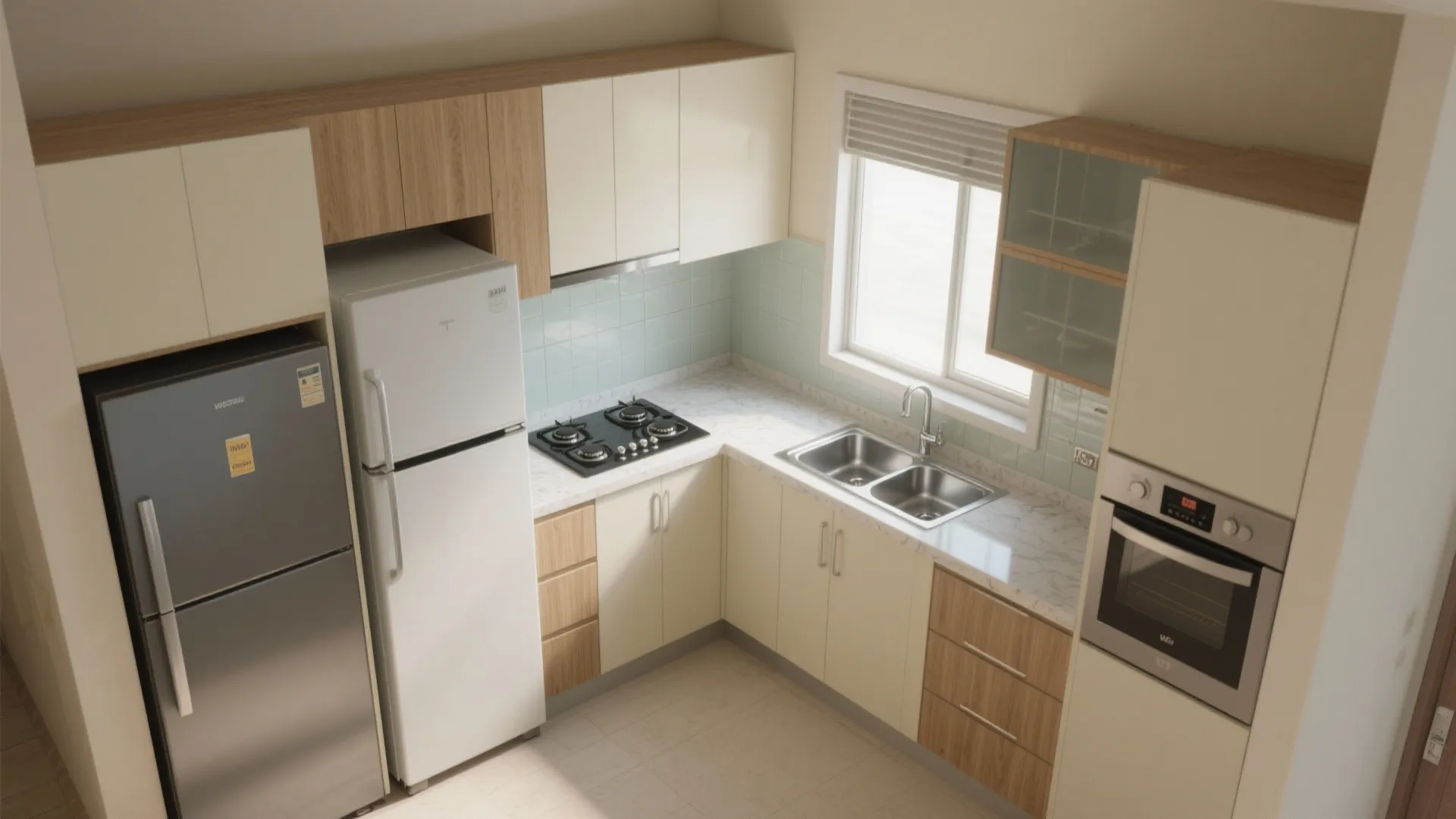 L-Shaped Layout for Small Kitchens