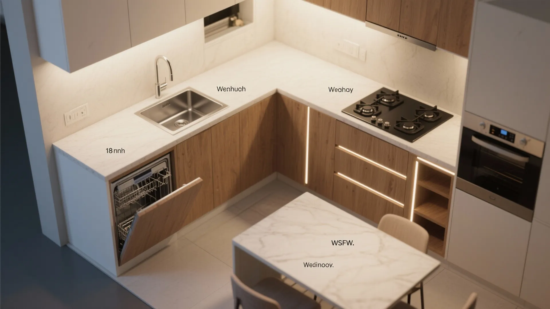 L-Shaped Layout to Unlock Counter Space