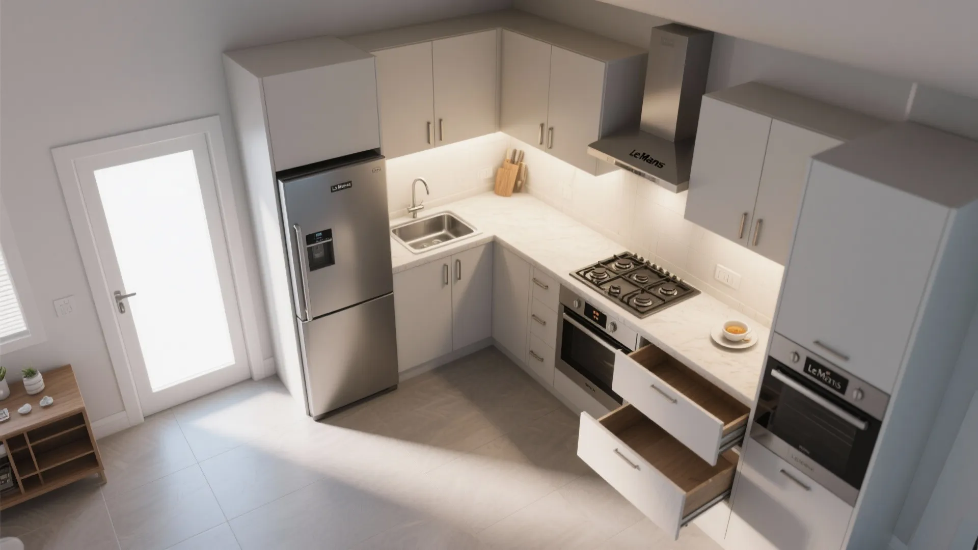 L-Shaped Layout to Unlock Counter Space