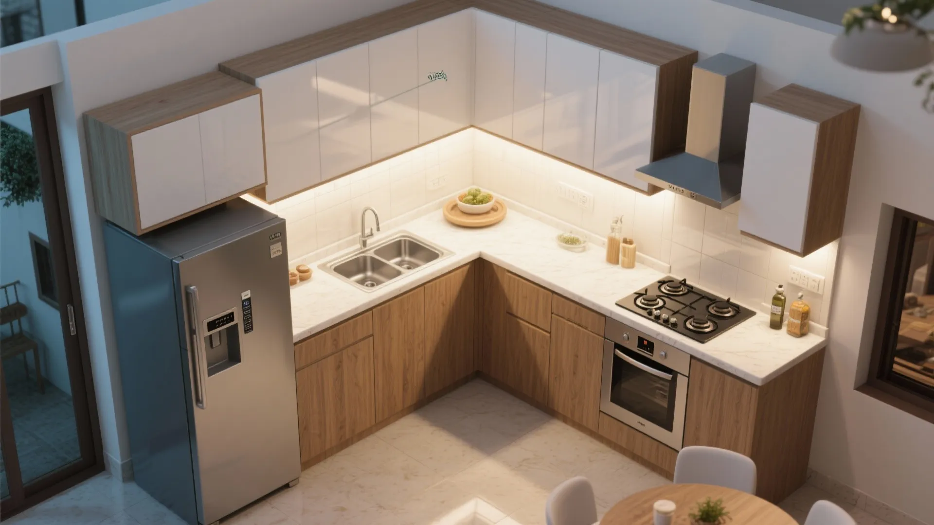 L-Shaped Layout to Unlock Counter Space