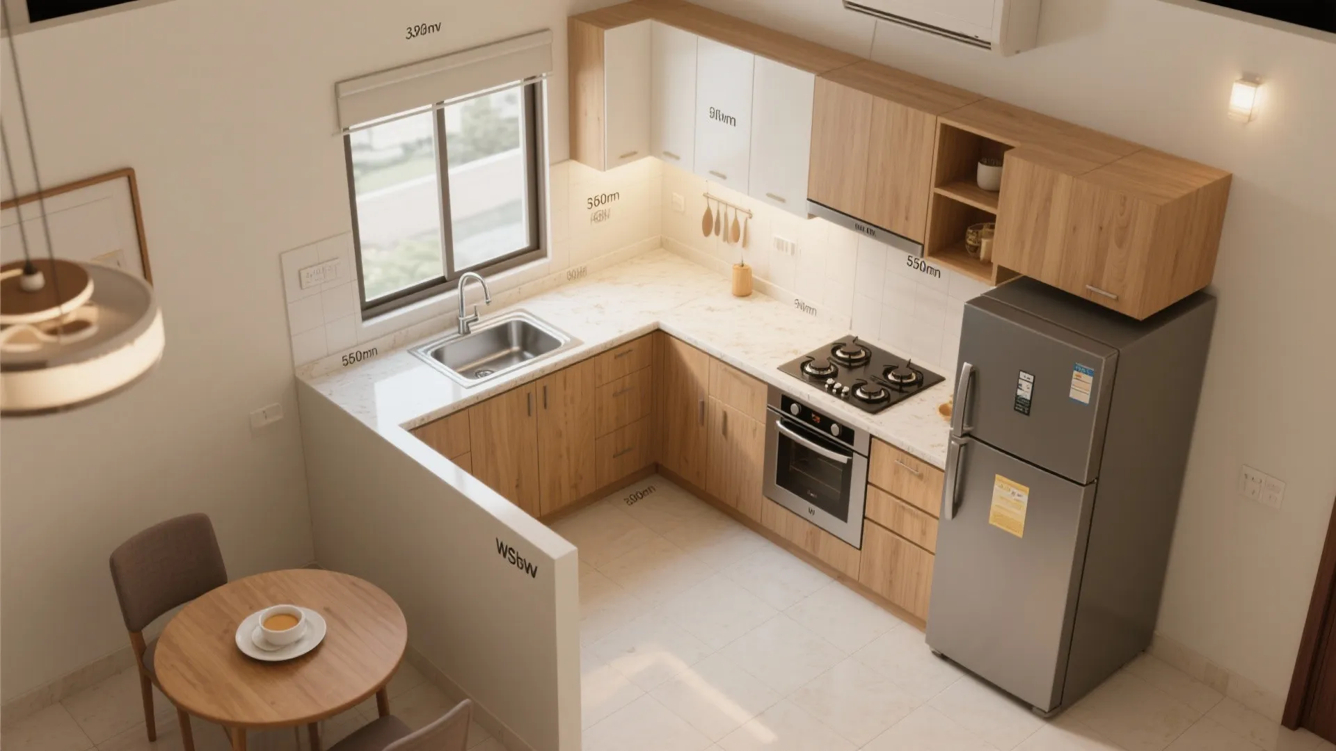 L-Shaped Layout to Unlock Counters