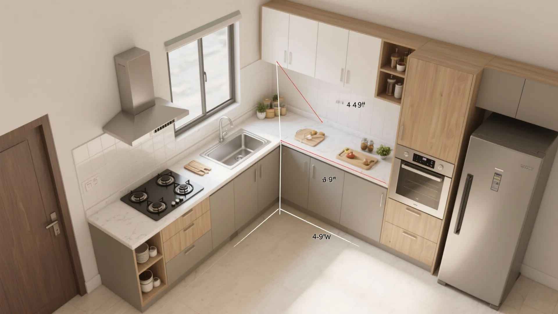 Efficient L-Shaped Layout