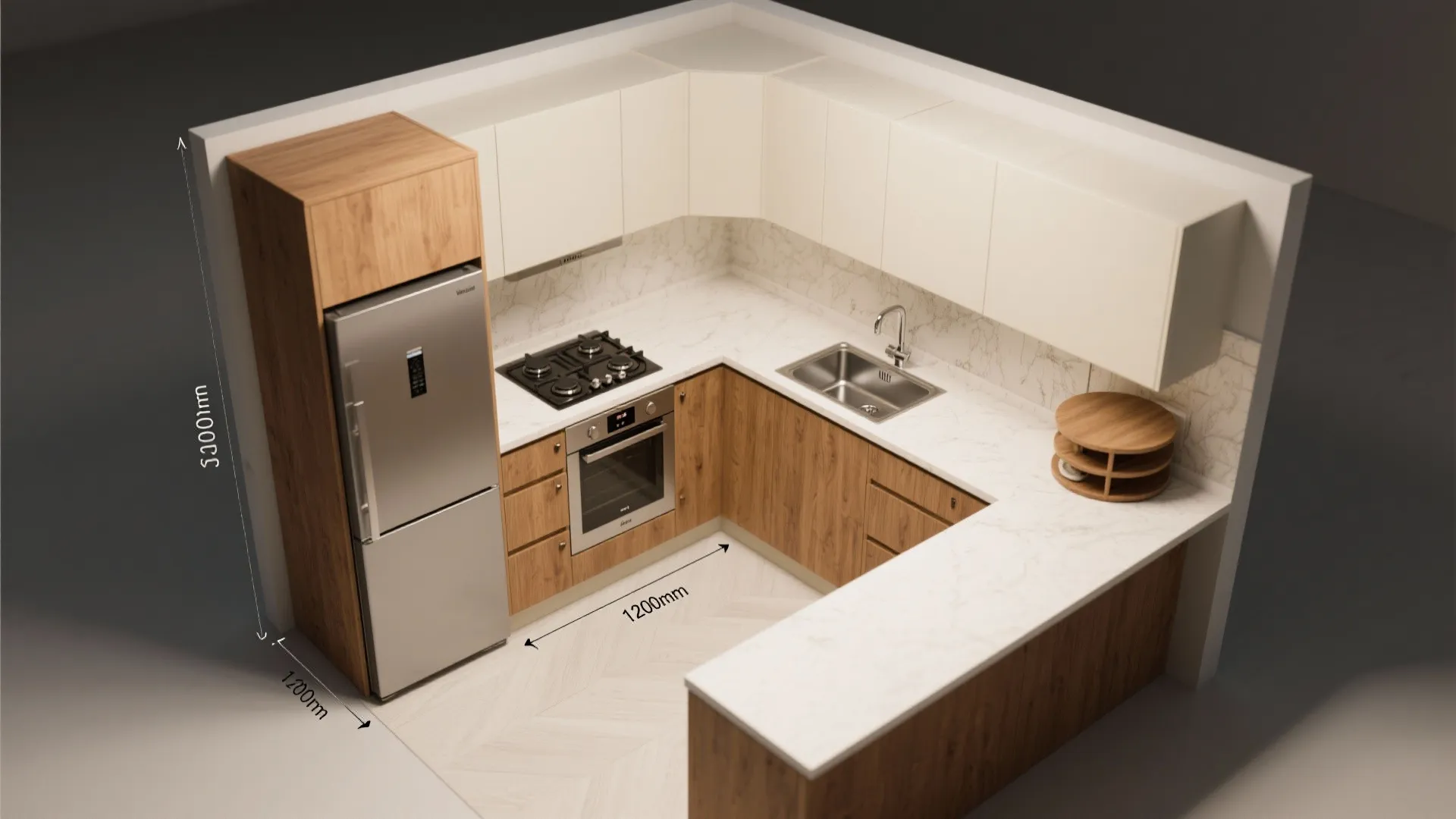 L-Shaped Layout to Unlock Counter Space