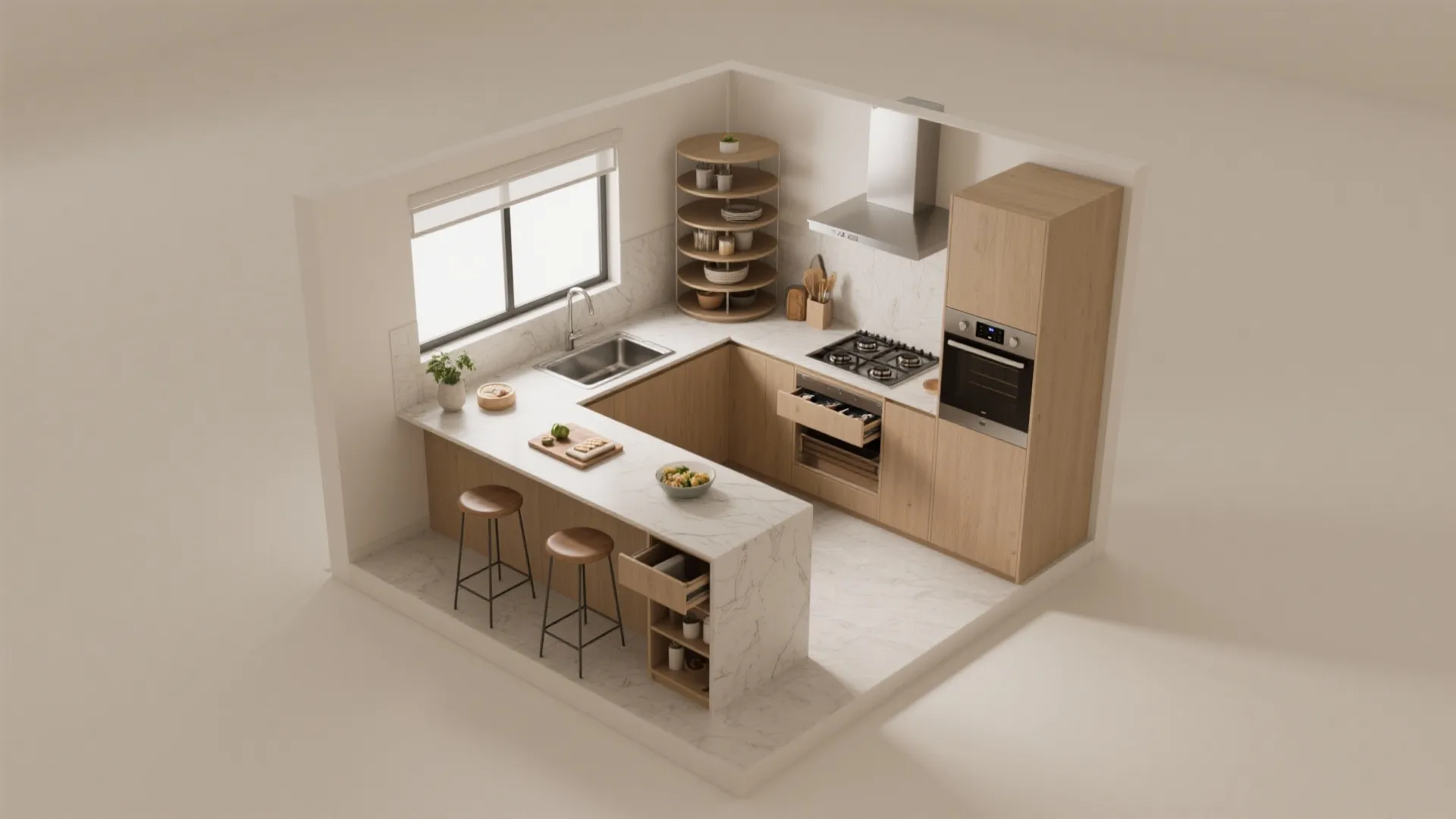 L-Shaped Layout With Smart Zones