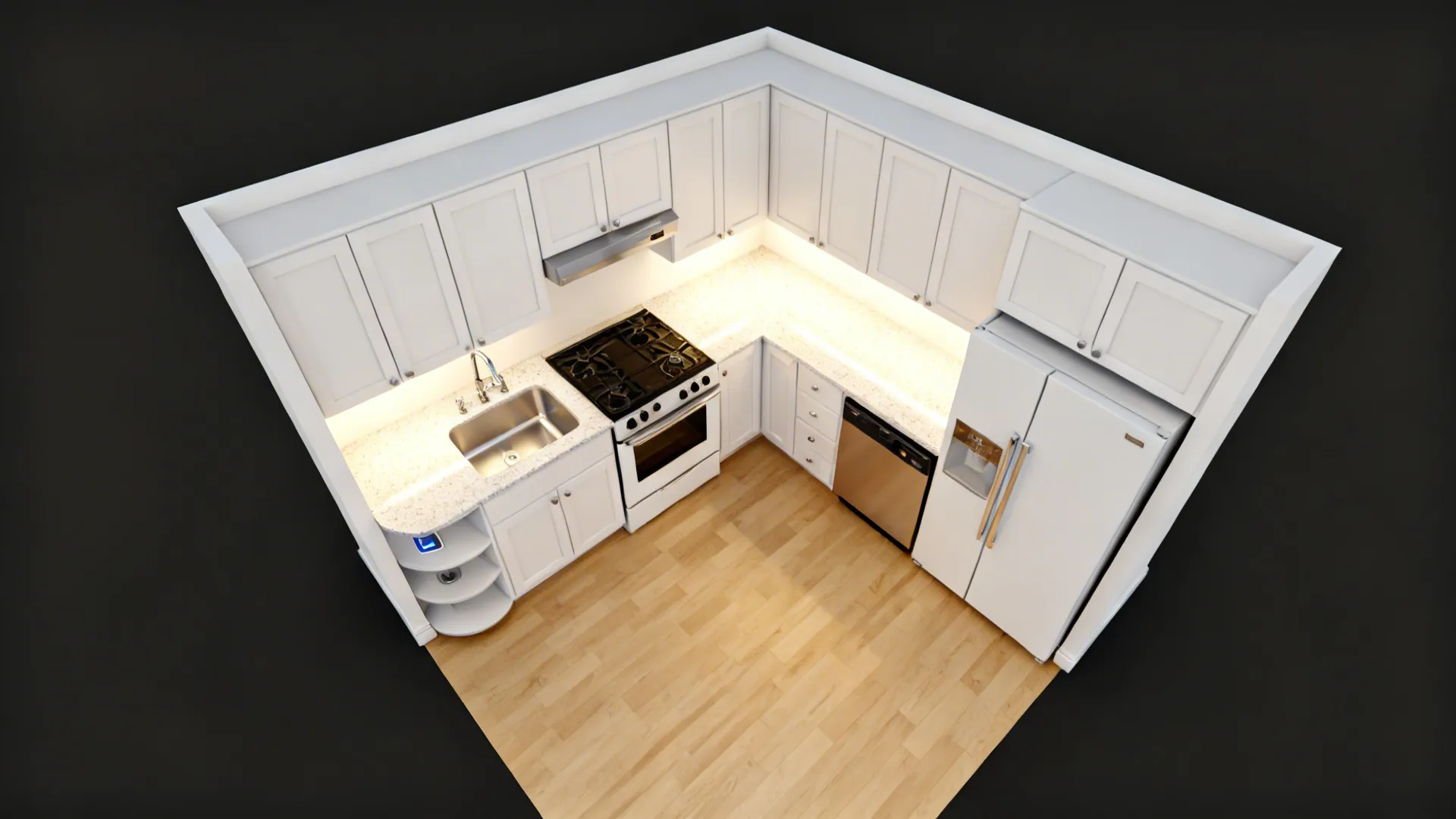 L-Shaped Layouts That Maximize Counter Space