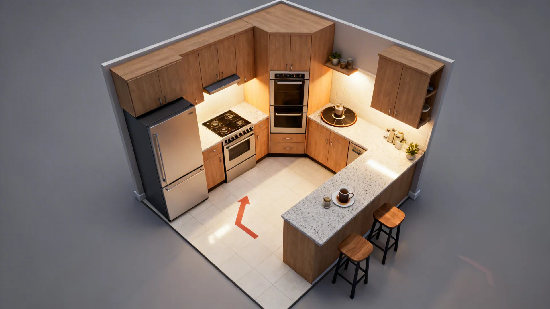 L-Shaped Layout to Unlock Counter Space