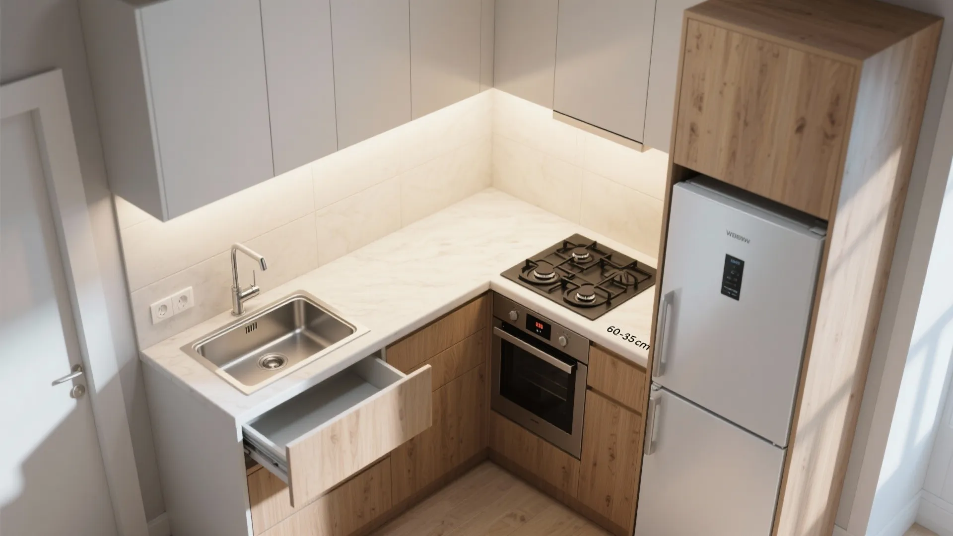 Smart L-Shaped Layouts for Workflow and Storage