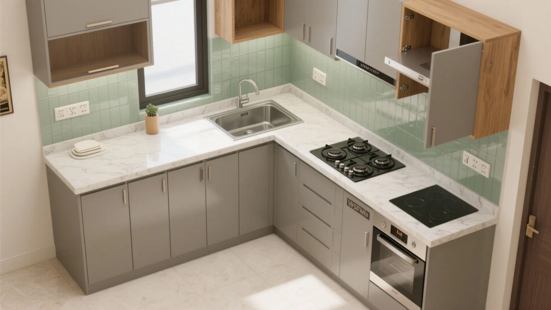 L-Shaped Layout to Unlock Counter Space