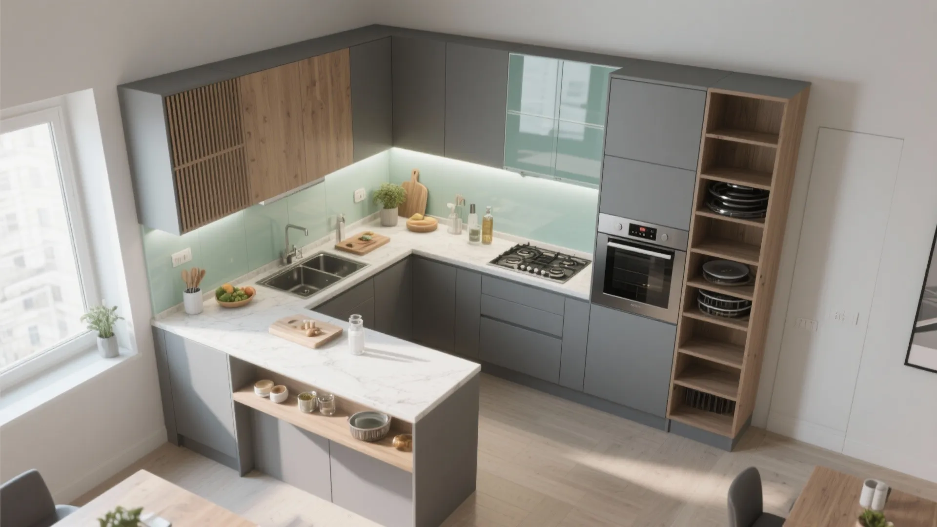 L-Shaped Layout for Better Workflow