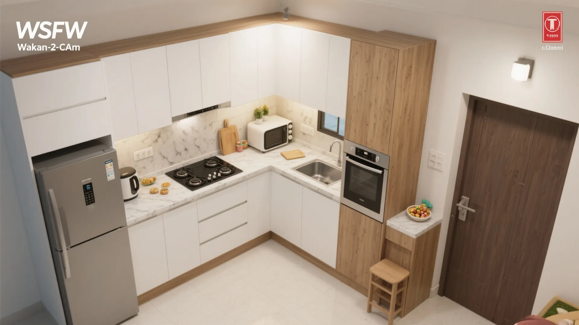 L-Shaped Layout to Free Counter Space