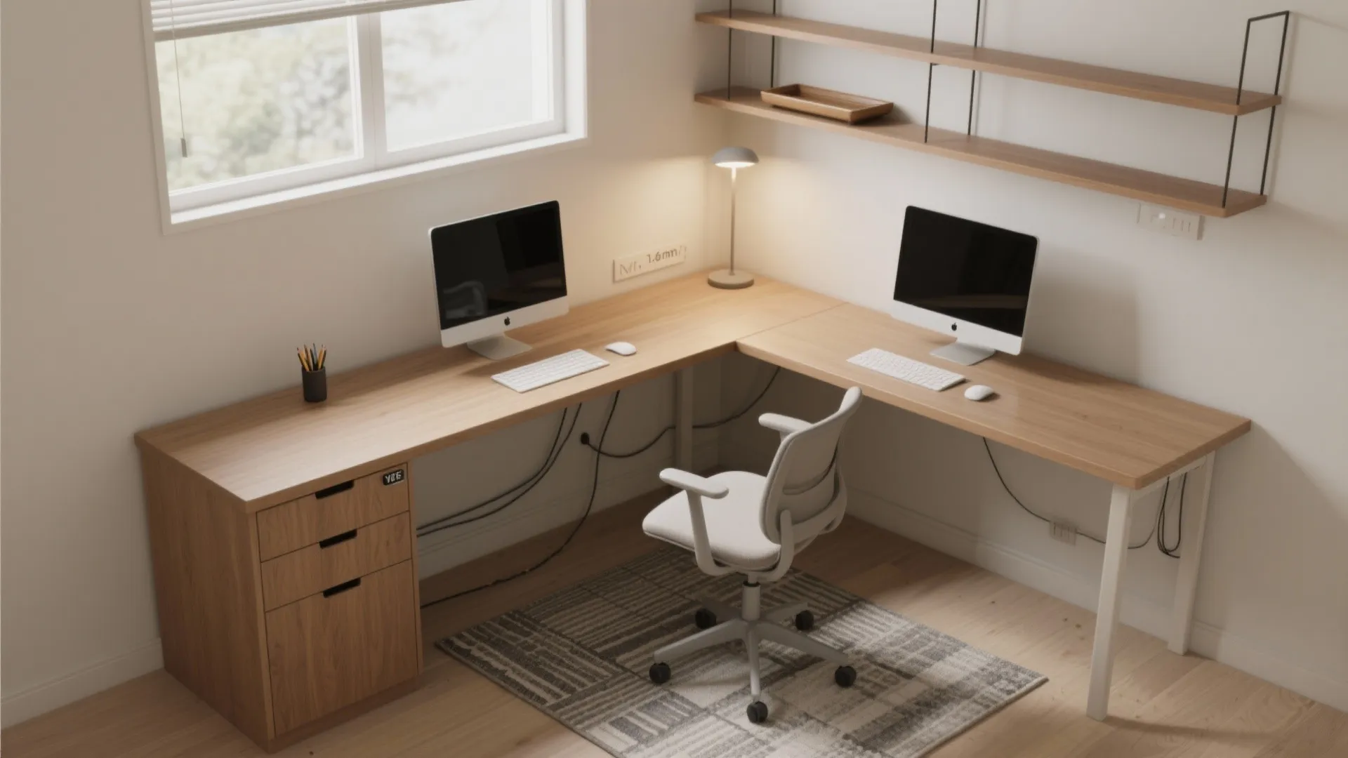 L-shaped micro layout to unlock more surface and reach