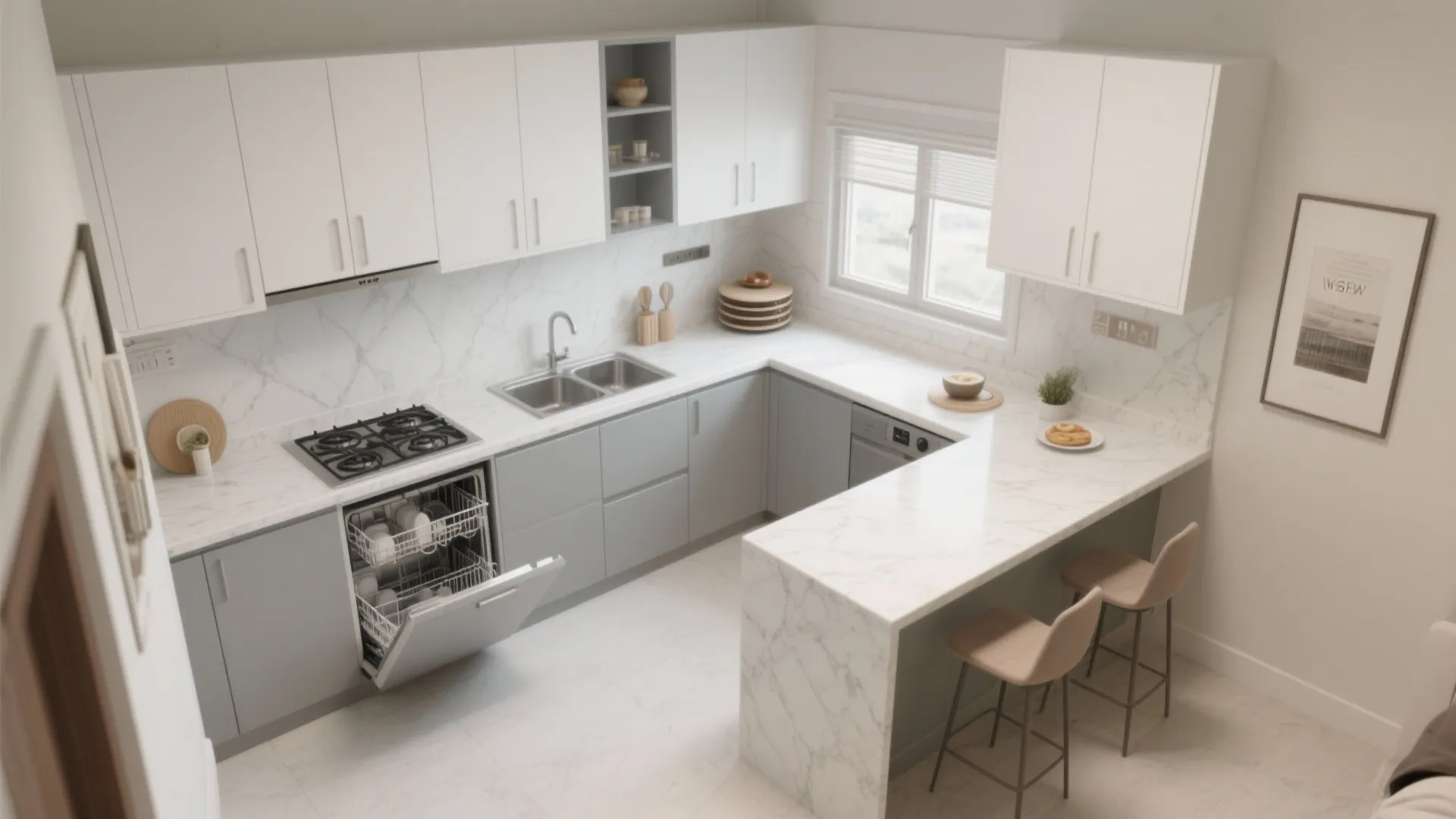 L-Shaped Layout to Unlock Counter Space