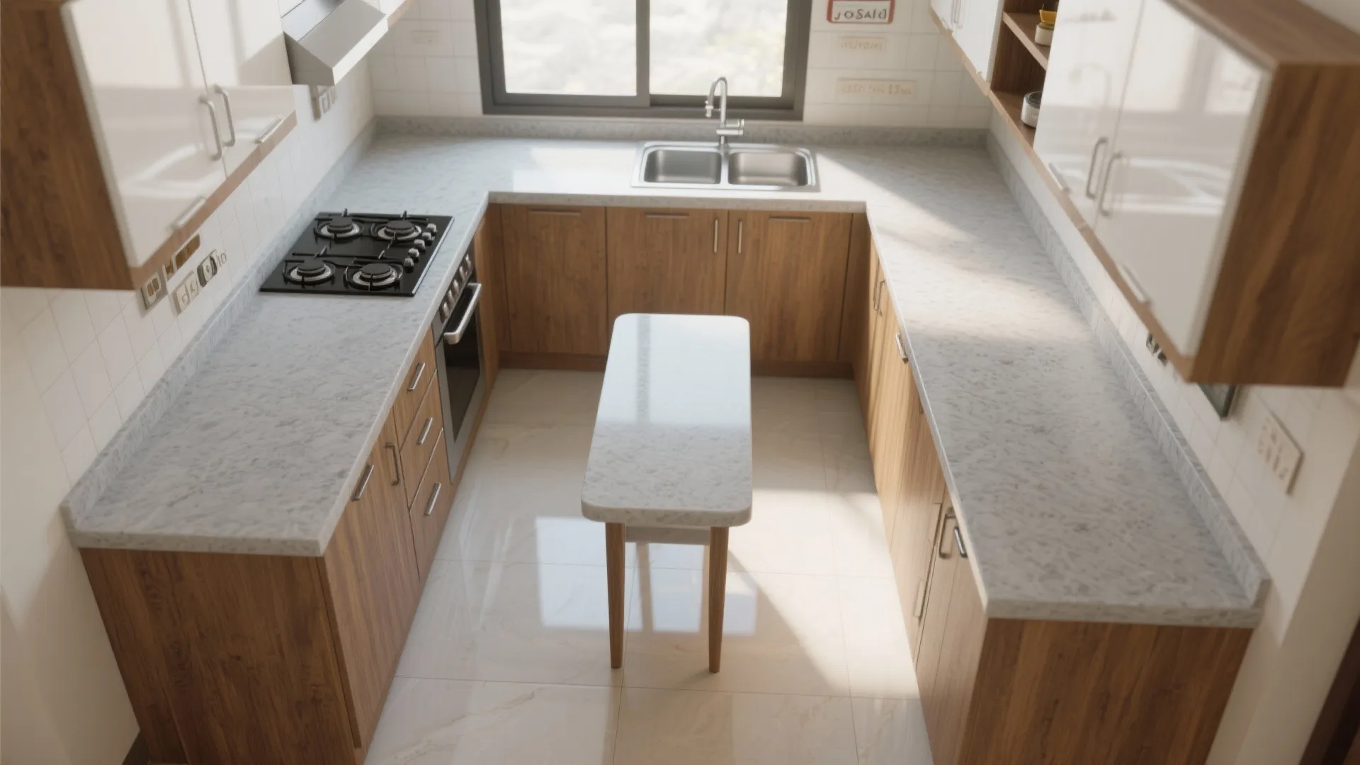 L-Shaped Layout to Free Counter Space