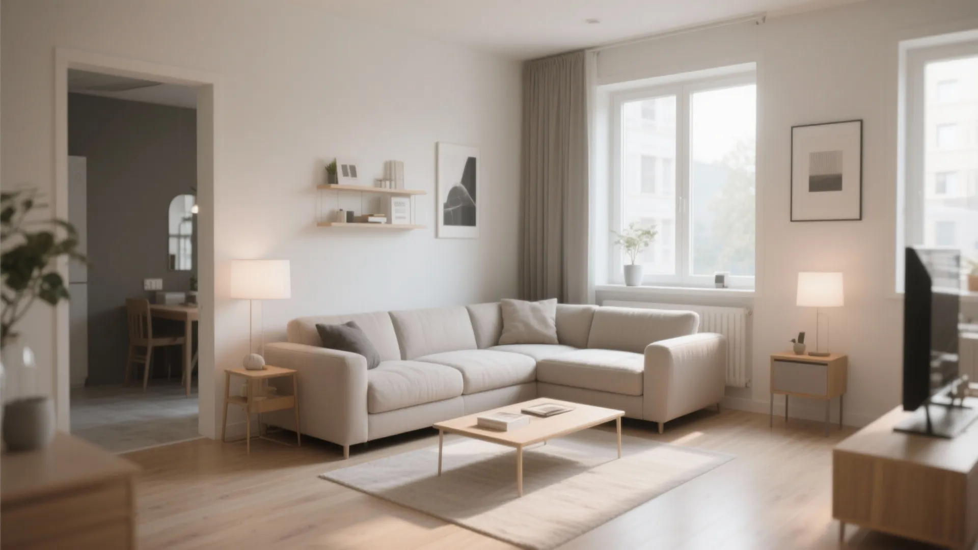 L-shaped furniture layouts