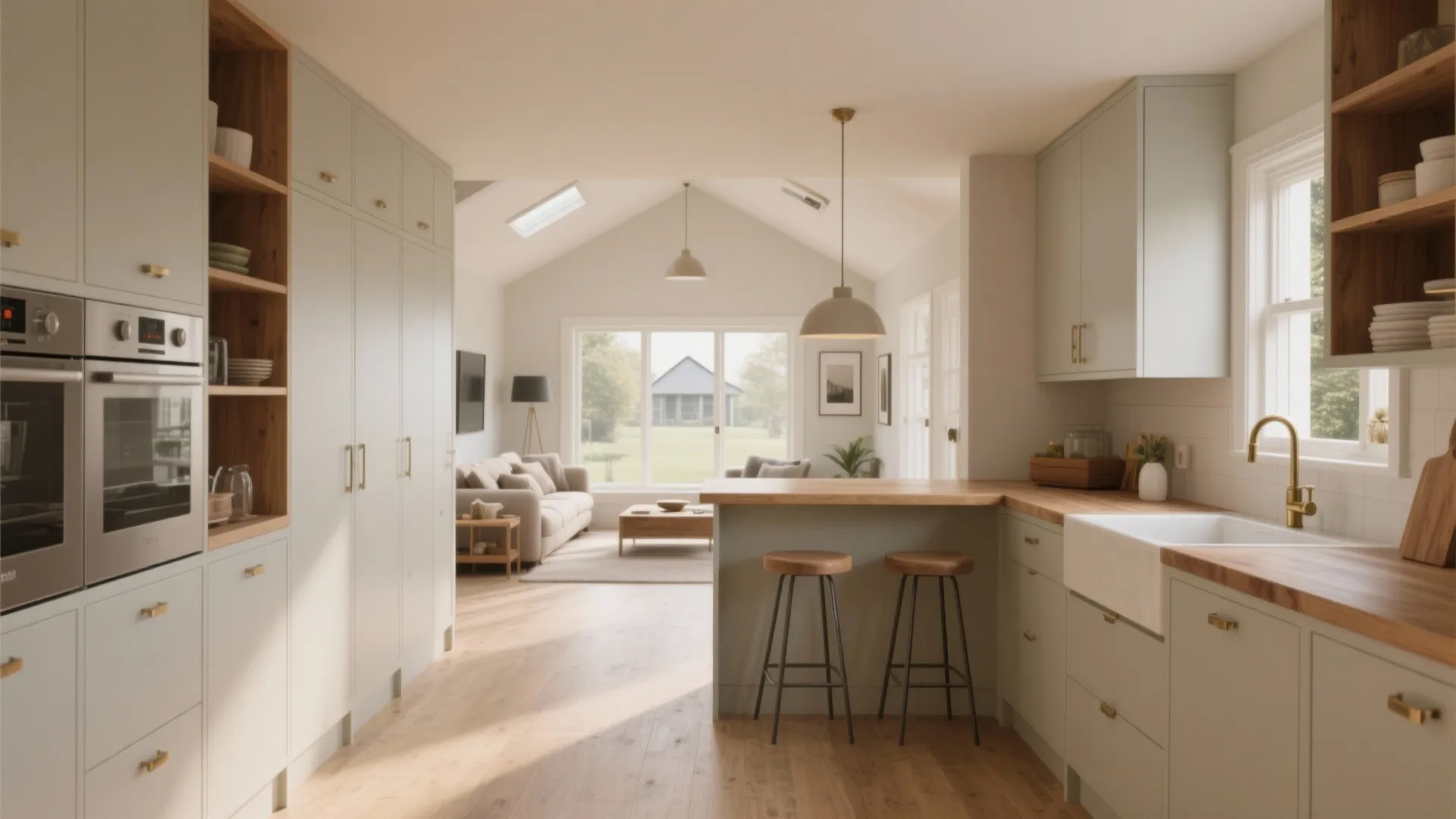 Tips 1: Open-plan L-shaped with breakfast bar