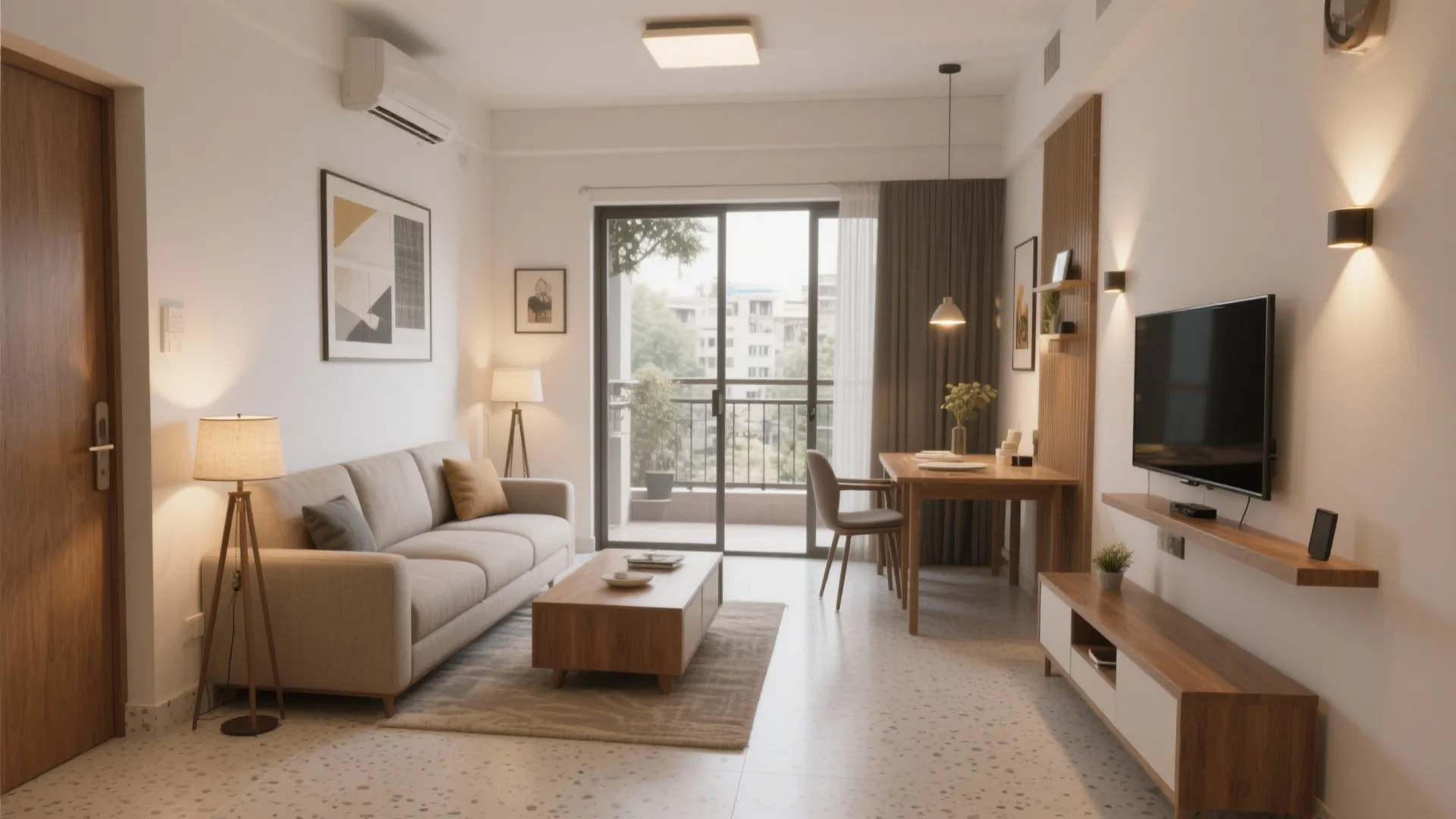 L-Shaped Living-Dining to Unlock Circulation