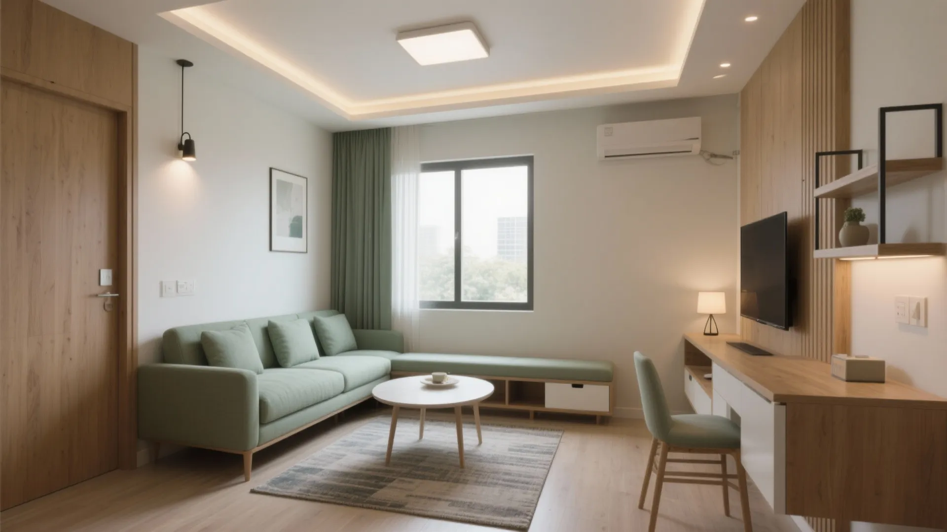 L-shaped living-dining that doubles up