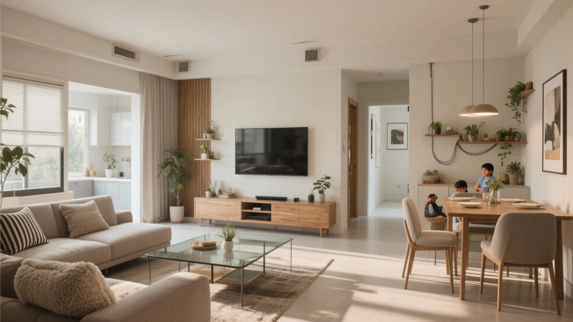 L-Shaped Living-Dining Flow