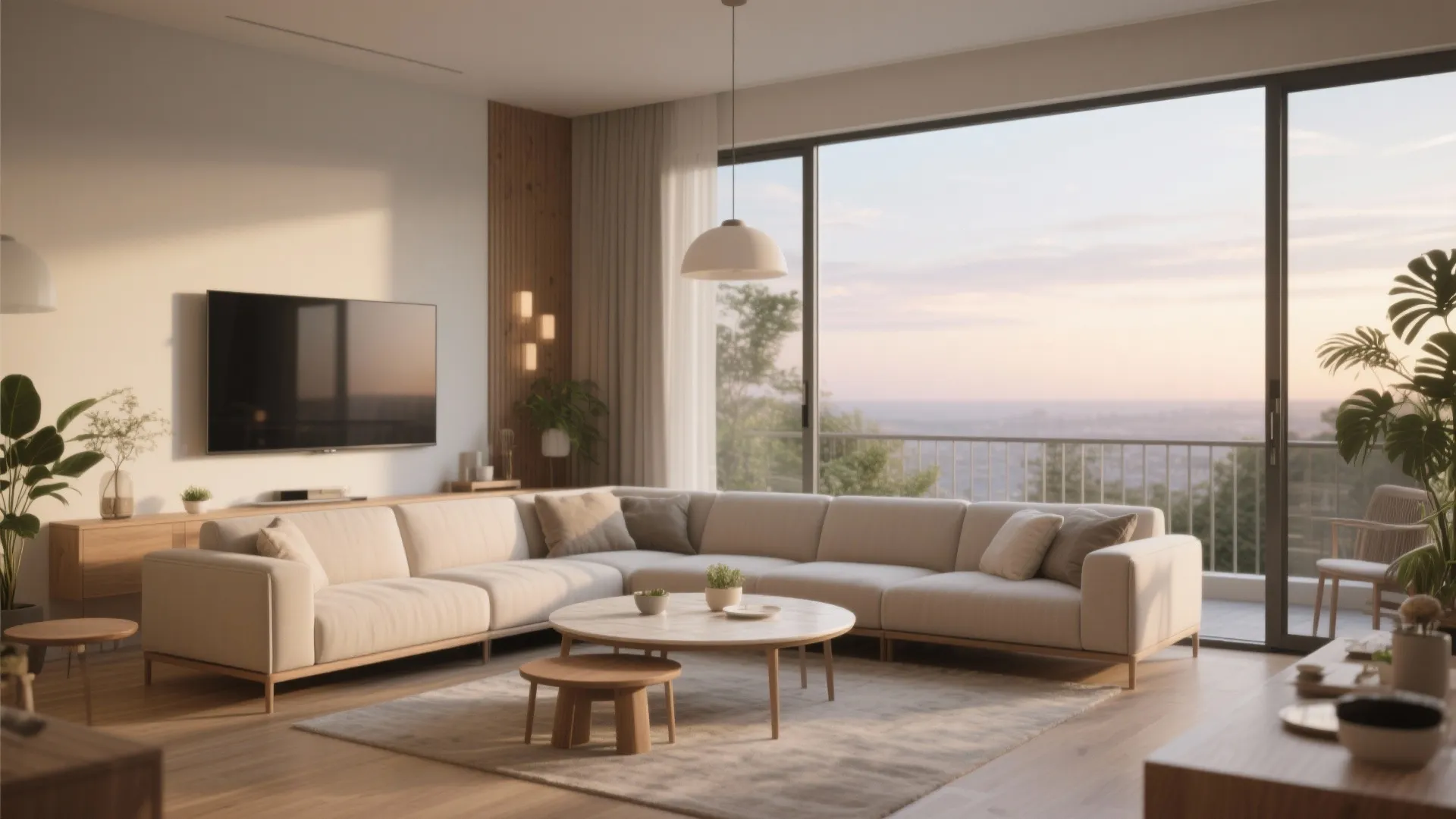 L-shaped living-dining to improve circulation