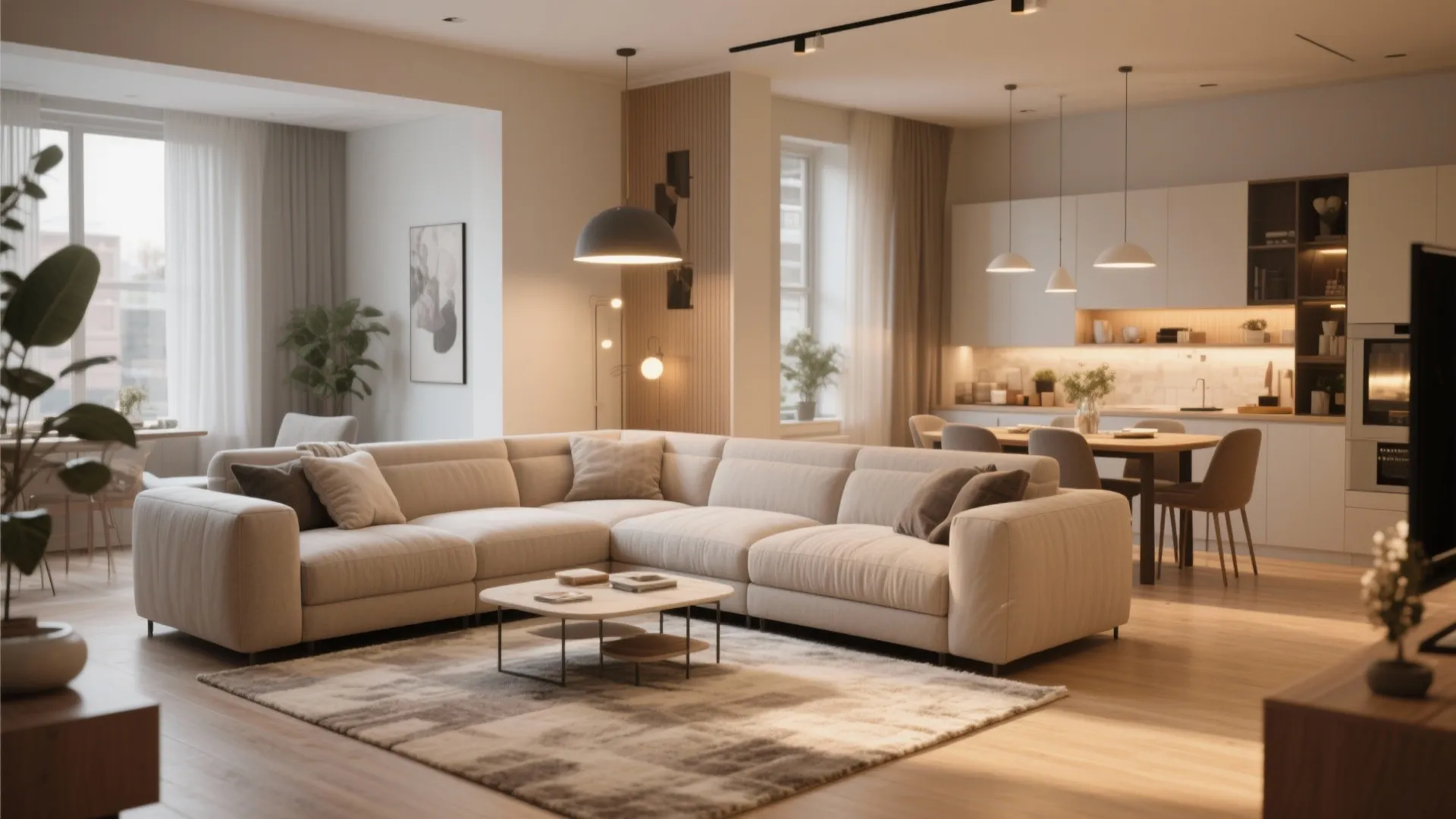 L-Shaped Living Room Layout