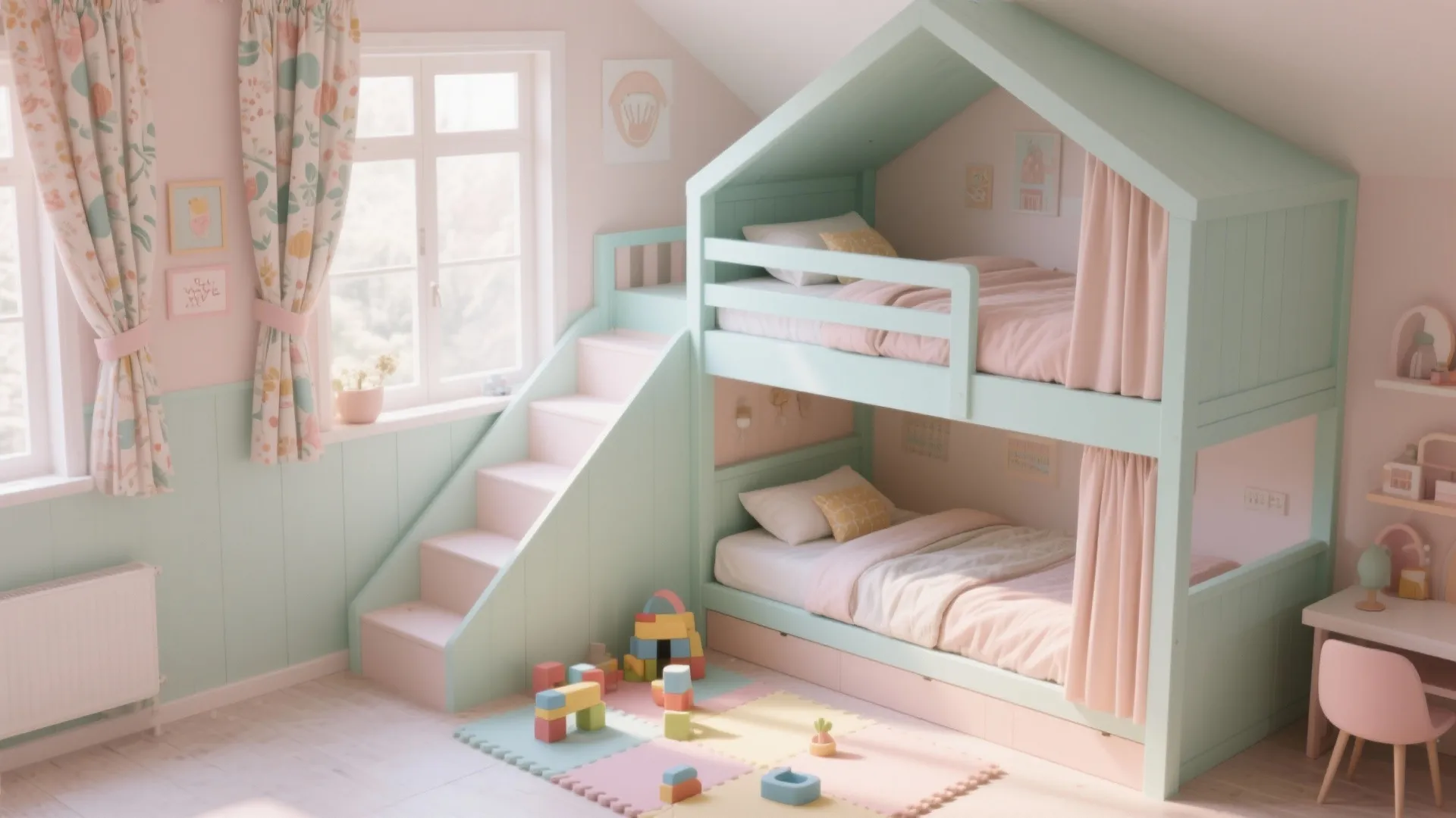 2. L-Shaped Loft with Two Below