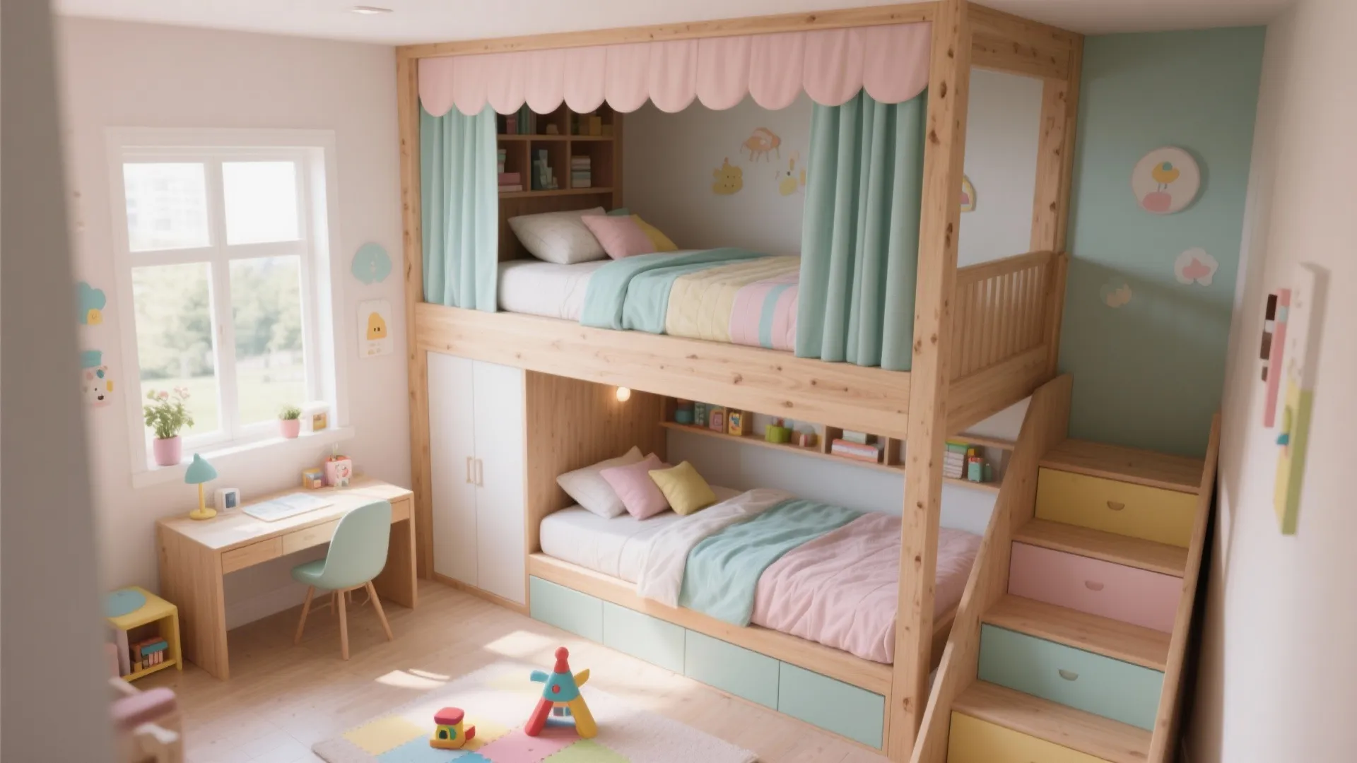 L-Shaped Loft & Twin Combination