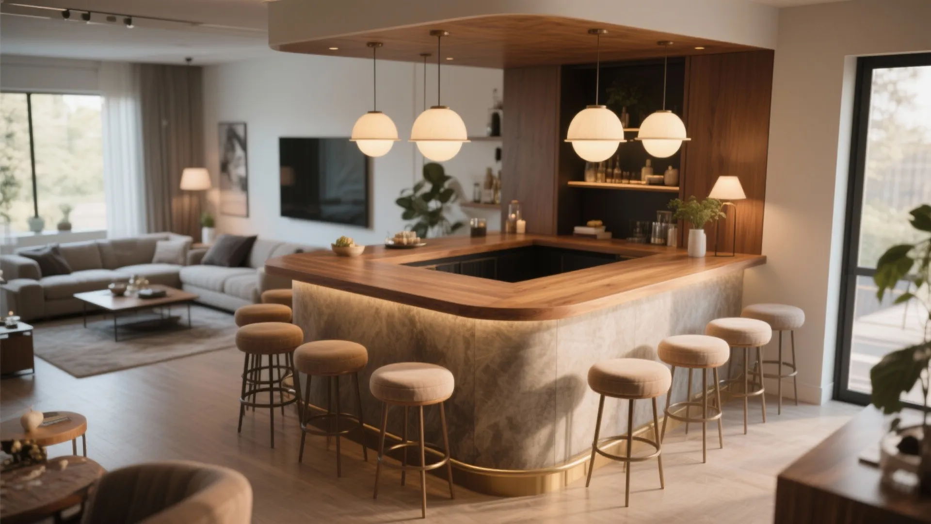 8. L-Shaped Lounge Bar