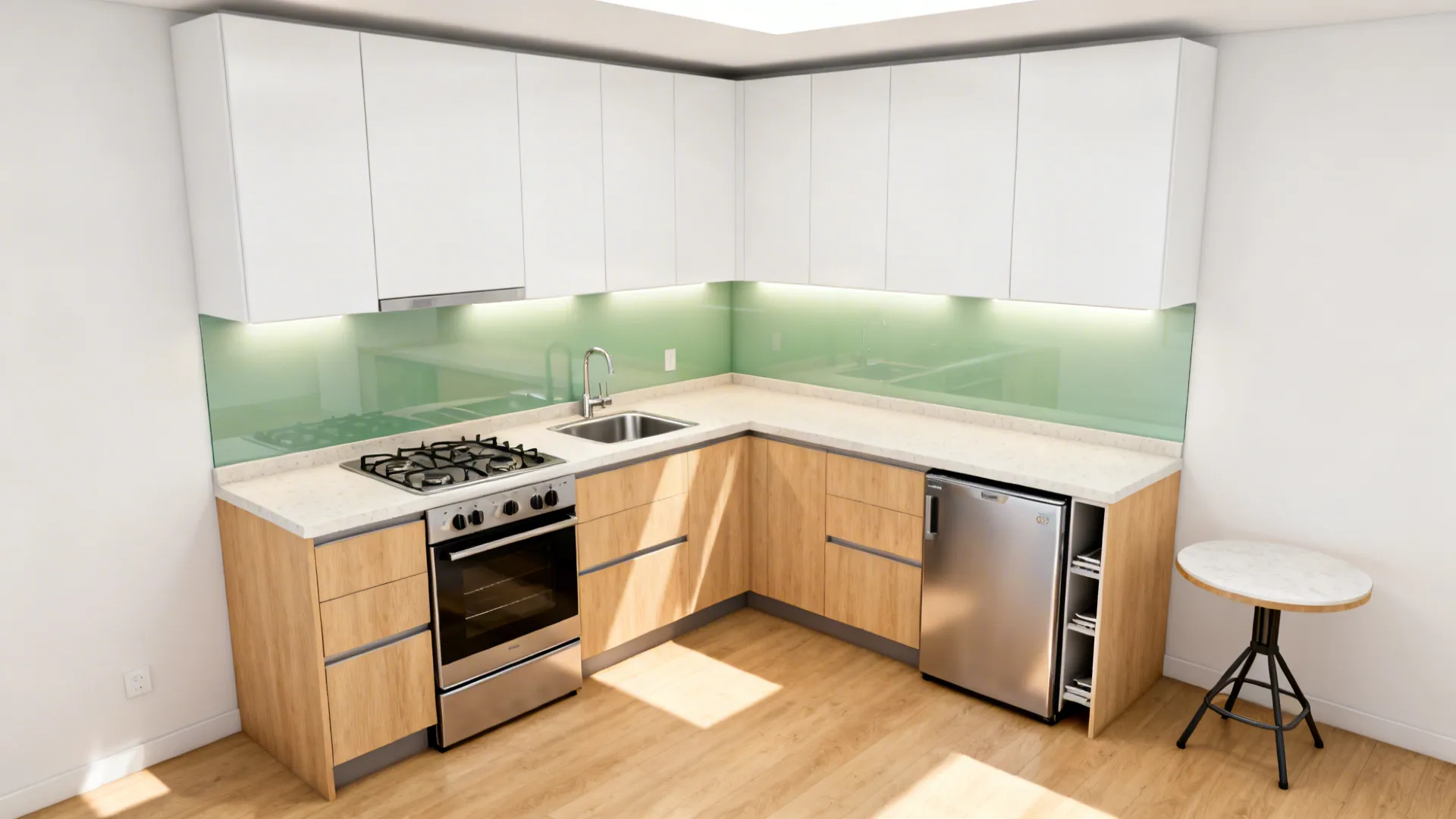L-Shaped Micro-Kitchens That Max Out Counters