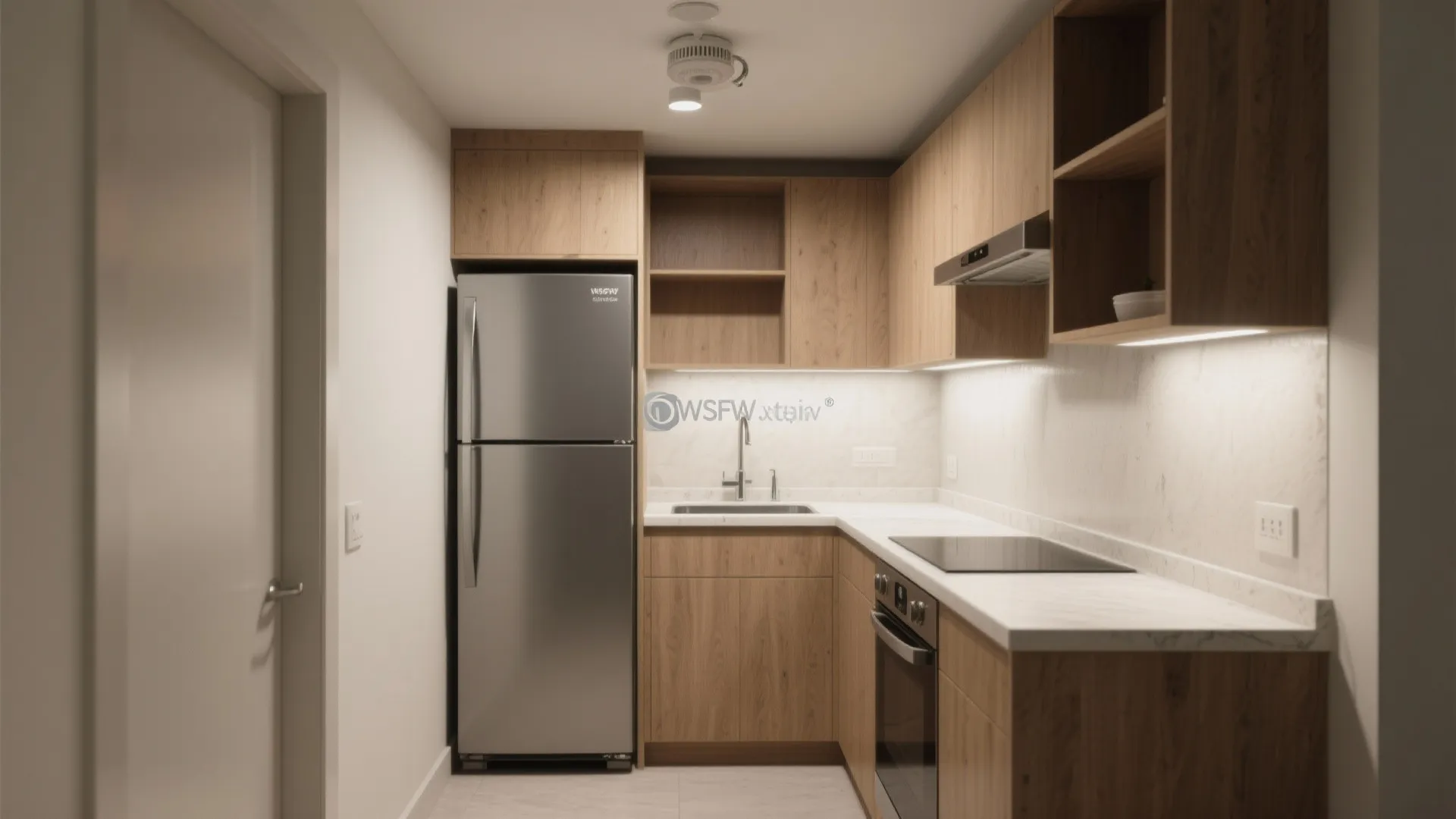 L-Shaped Micro-Kitchen: Clearances Without Compromise