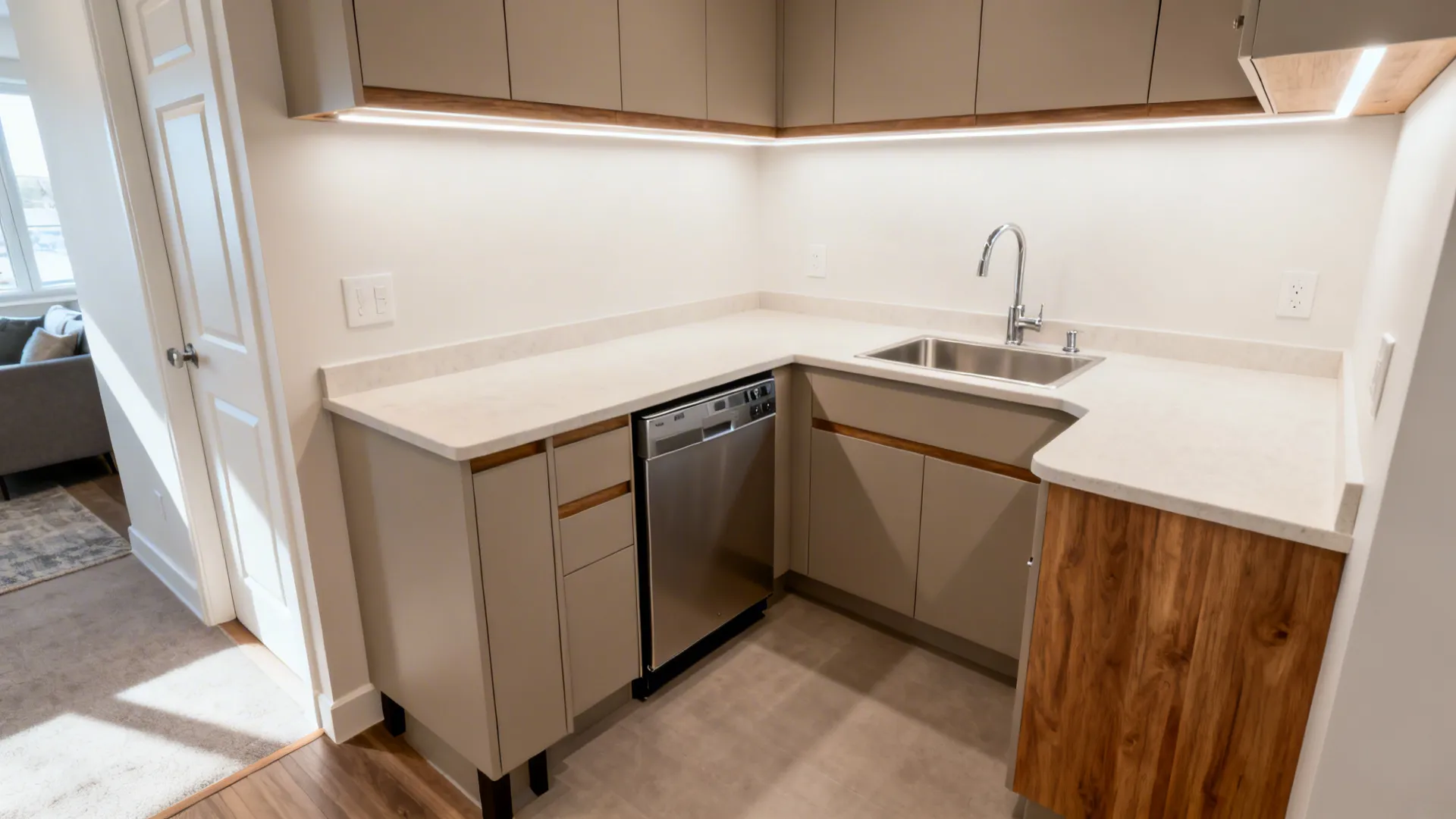 L-Shaped Micro Kitchens That Flow